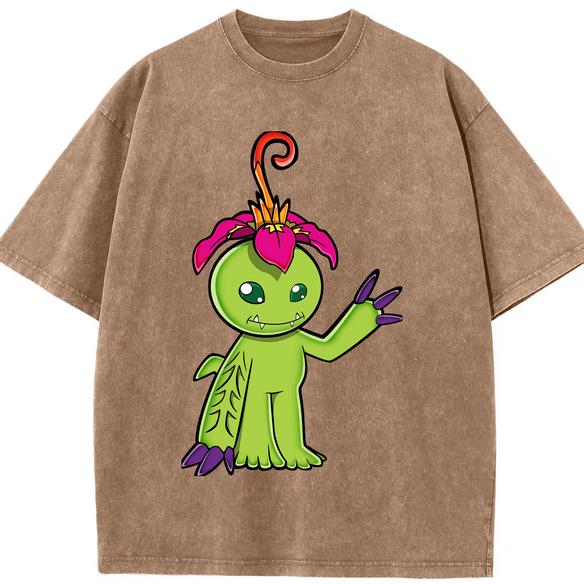 （画像用） Digimon デジタルモンスター/デジモン 綿100% ヴィンテージ風 半袖Tシャツ（フロントプリント）