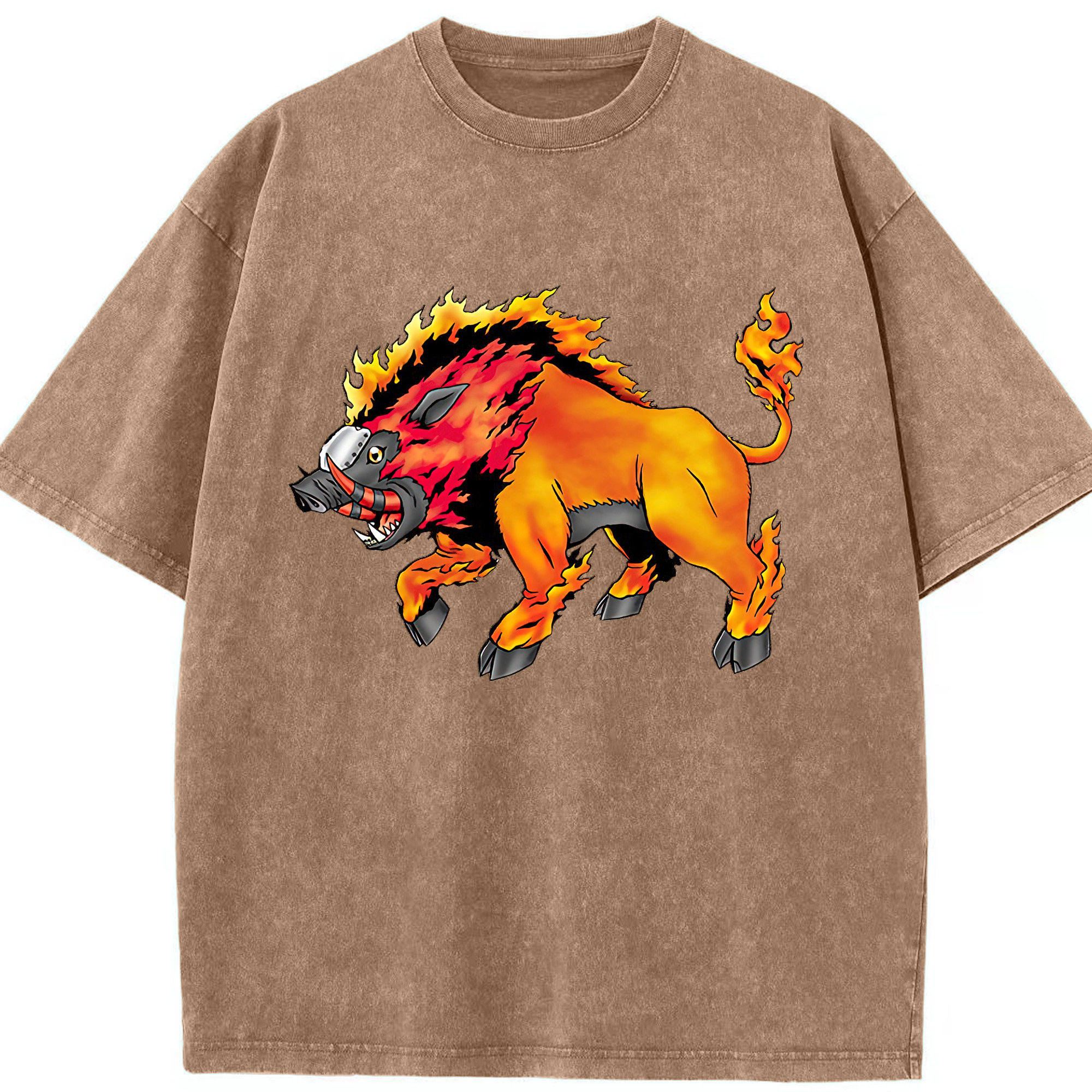 （画像用） Digimon デジタルモンスター/デジモン 綿100% ヴィンテージ風 半袖Tシャツ（フロントプリント）
