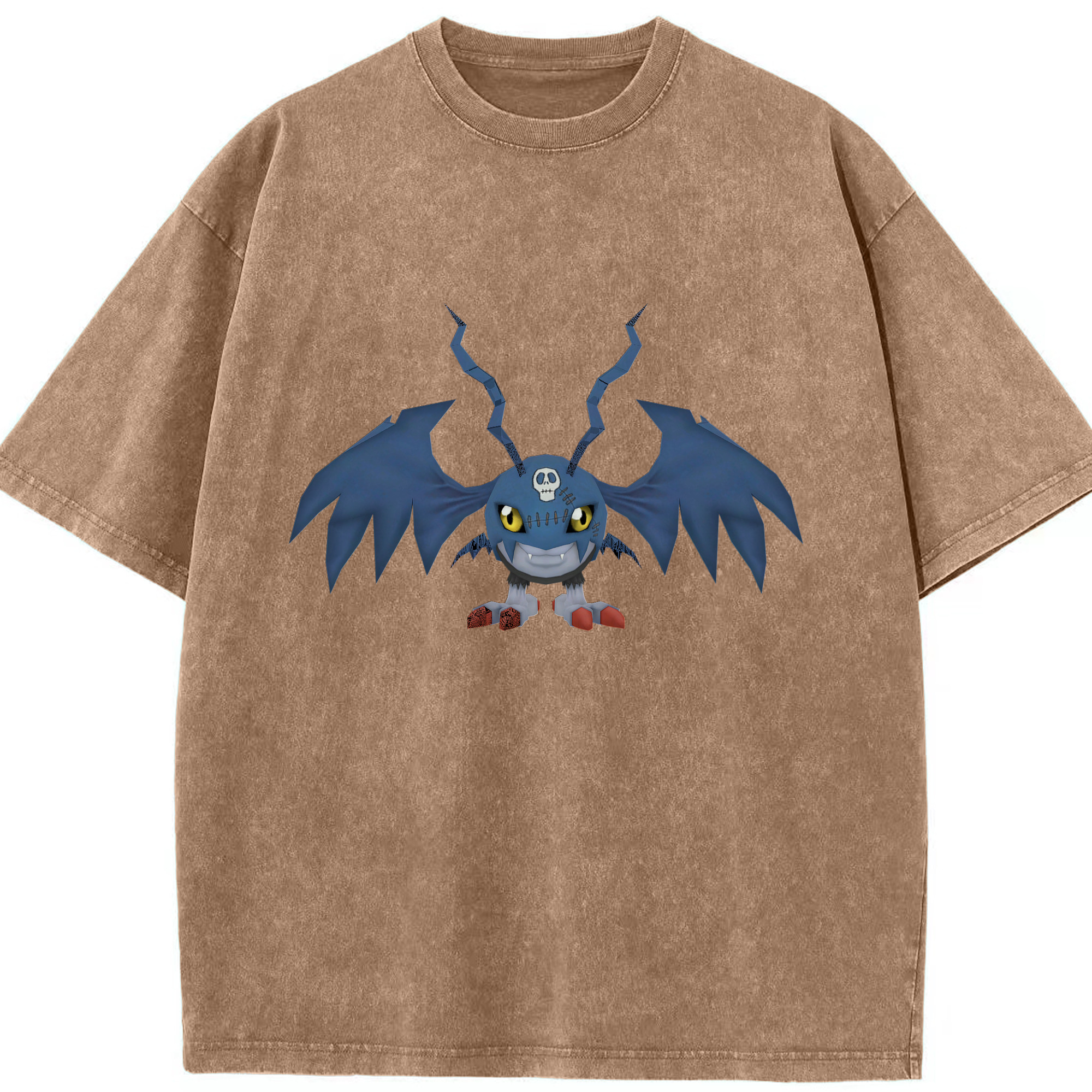 （画像用） Digimon デジタルモンスター/デジモン 綿100% ヴィンテージ風 半袖Tシャツ（フロントプリント）