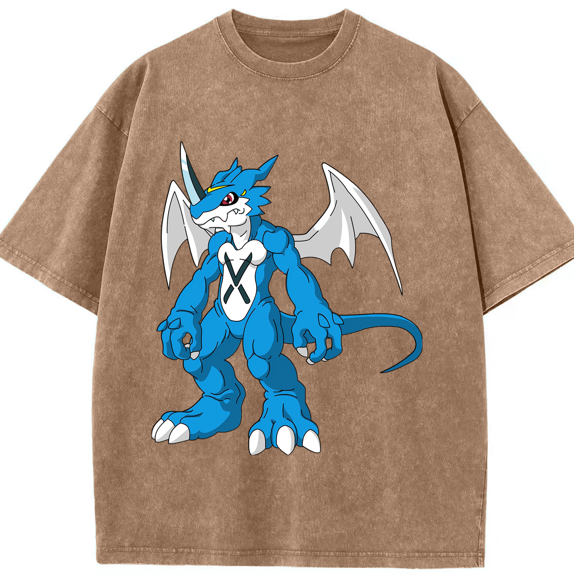 （画像用） Digimon デジタルモンスター/デジモン 綿100% ヴィンテージ風 半袖Tシャツ（フロントプリント）