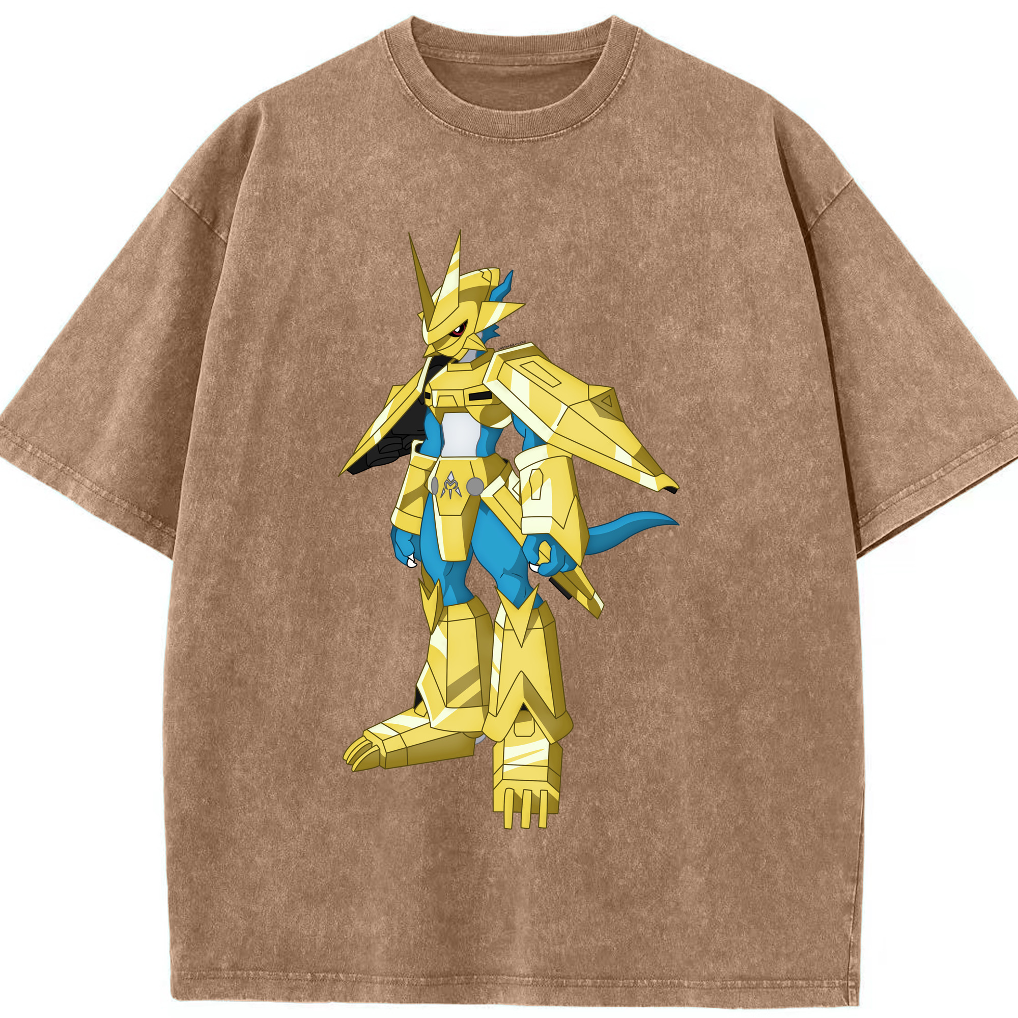 （画像用） Digimon デジタルモンスター/デジモン 綿100% ヴィンテージ風 半袖Tシャツ（フロントプリント）