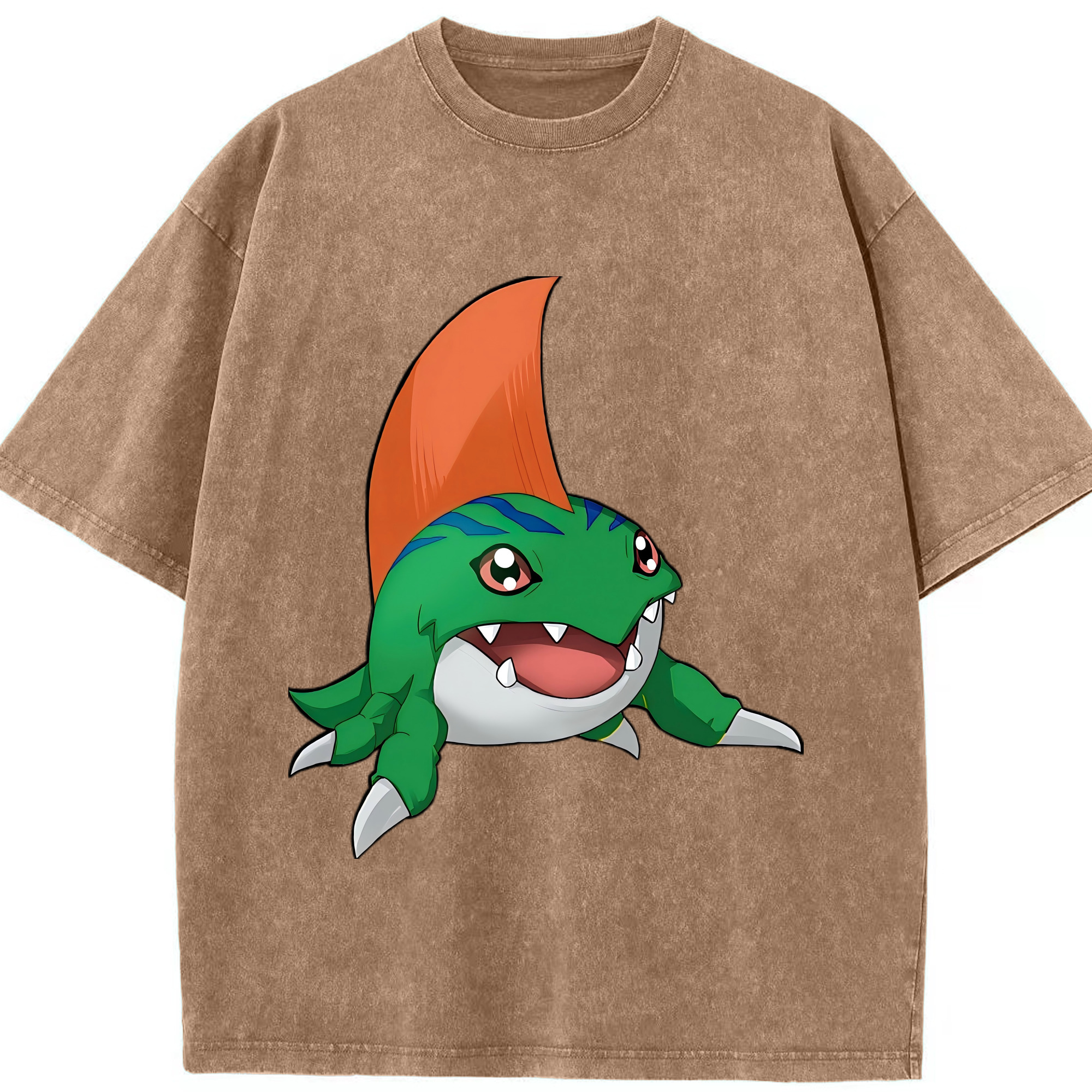 （画像用） Digimon デジタルモンスター/デジモン 綿100% ヴィンテージ風 半袖Tシャツ（フロントプリント）