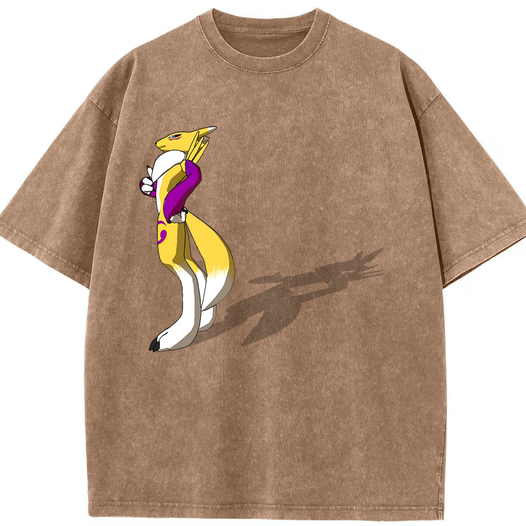 （画像用） Digimon デジタルモンスター/デジモン 綿100% ヴィンテージ風 半袖Tシャツ（フロントプリント）