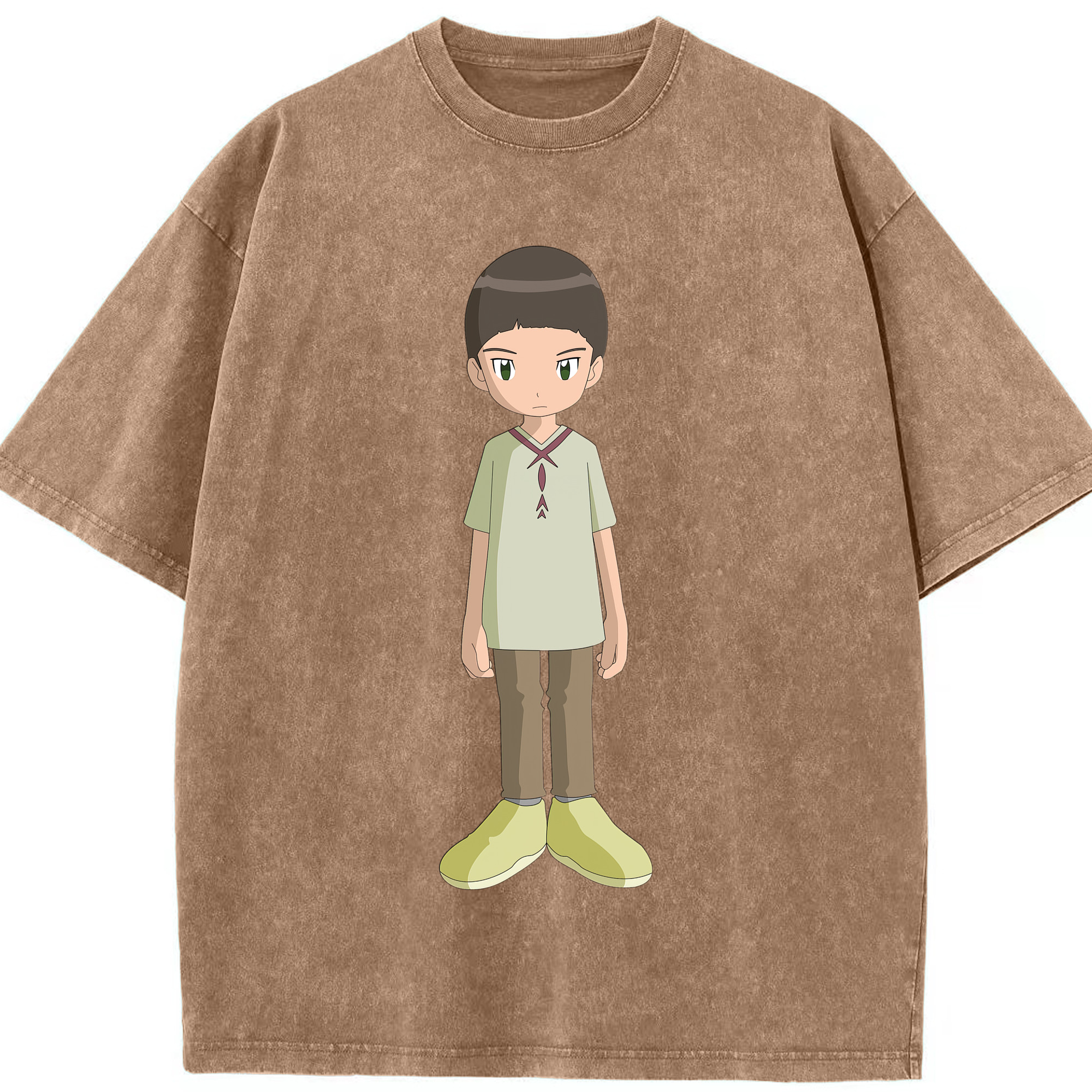 （画像用） Digimon デジタルモンスター/デジモン 綿100% ヴィンテージ風 半袖Tシャツ（フロントプリント）