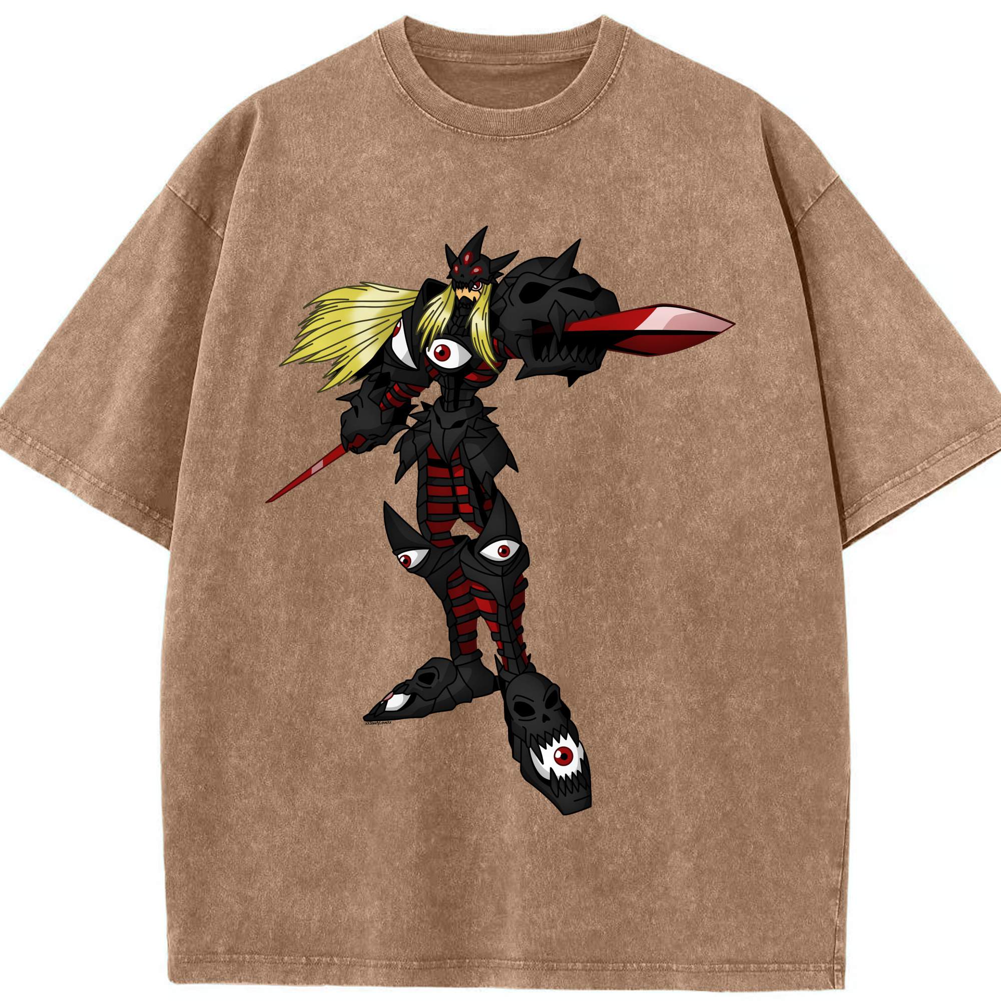 （画像用） Digimon デジタルモンスター/デジモン 綿100% ヴィンテージ風 半袖Tシャツ（フロントプリント）