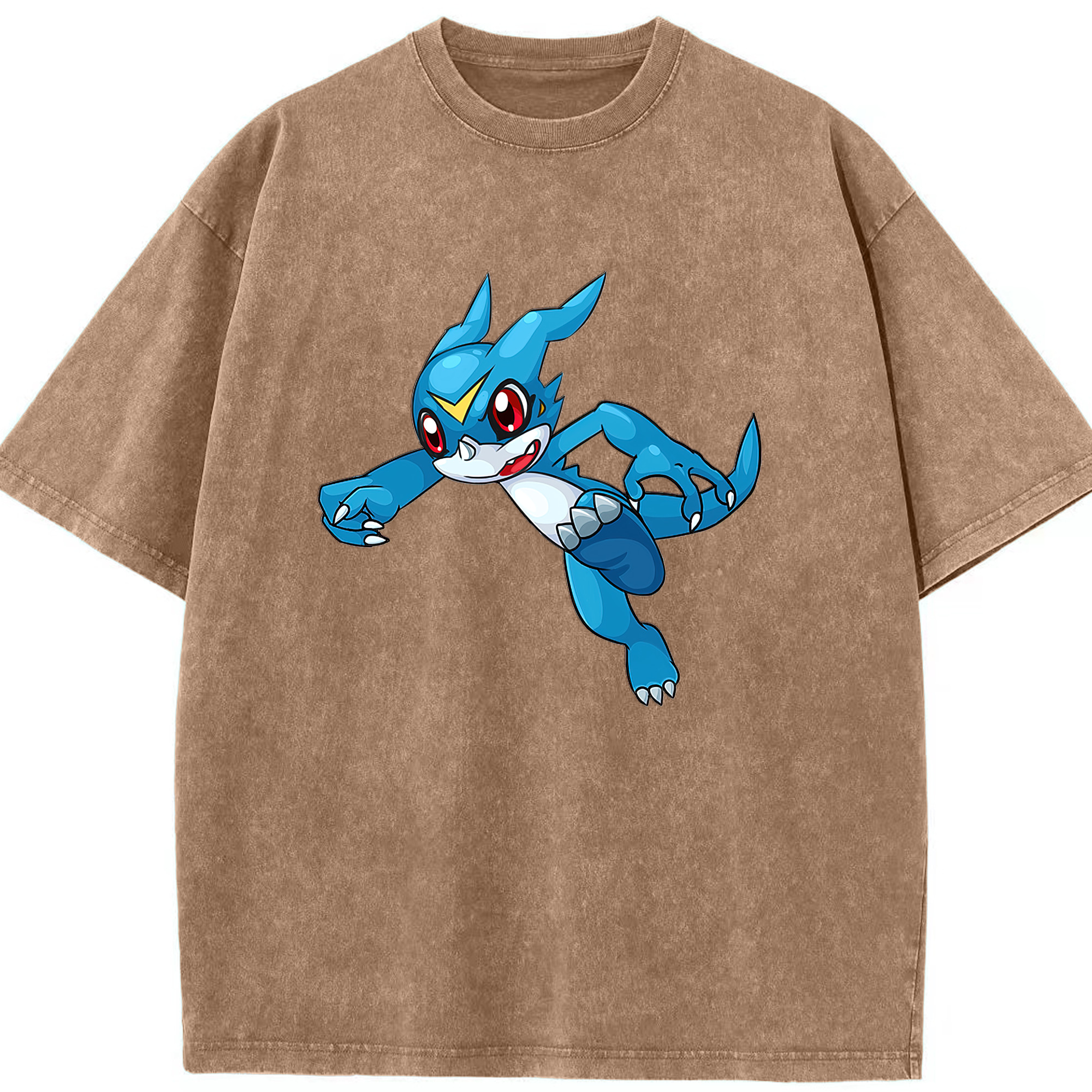 （画像用） Digimon デジタルモンスター/デジモン 綿100% ヴィンテージ風 半袖Tシャツ（フロントプリント）