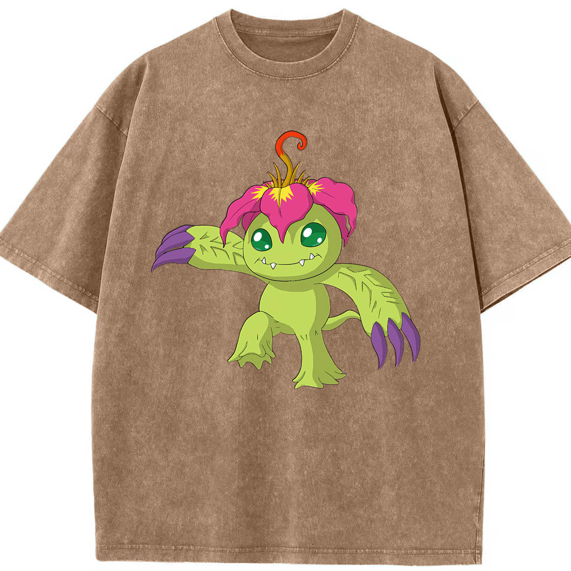 （画像用） Digimon デジタルモンスター/デジモン 綿100% ヴィンテージ風 半袖Tシャツ（フロントプリント）