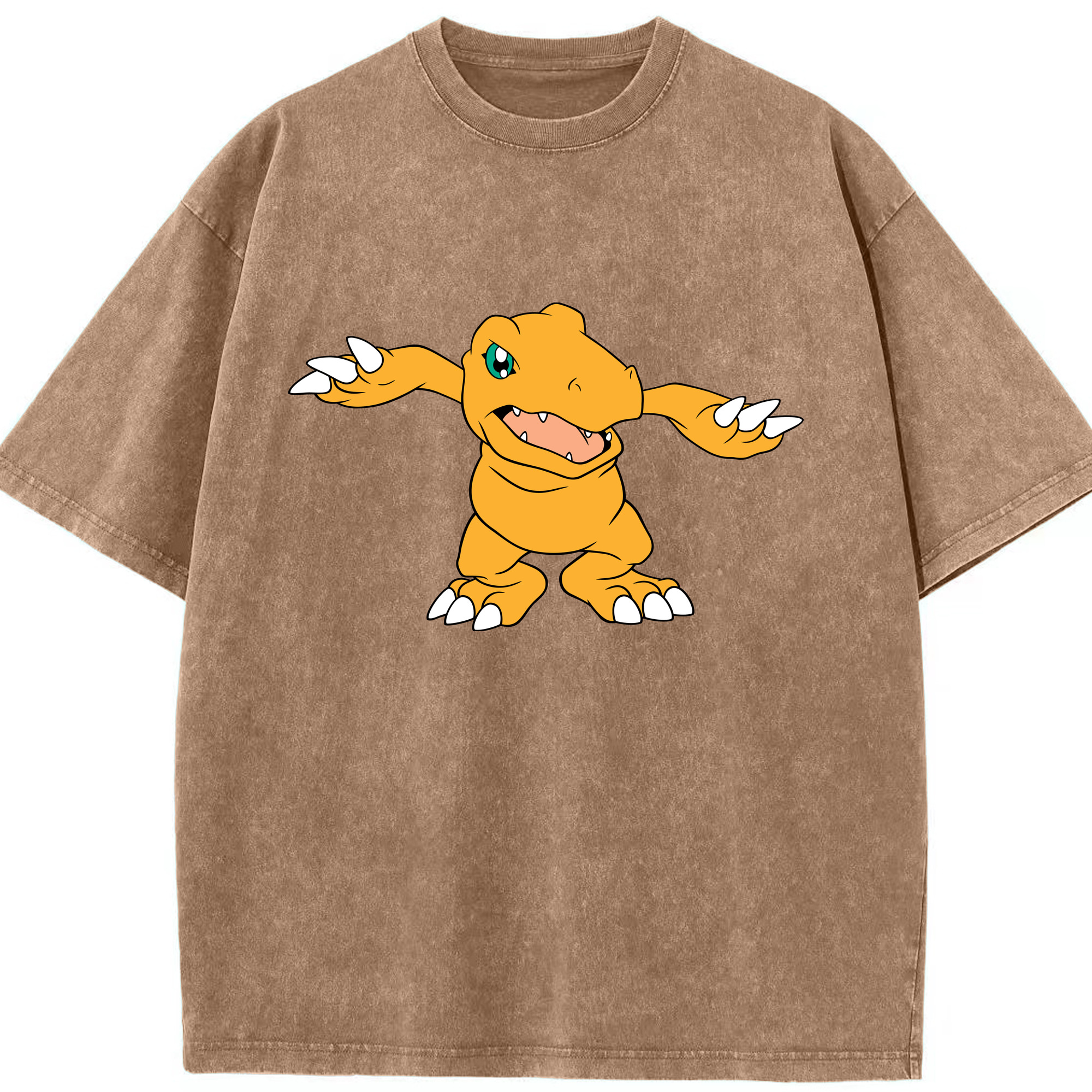 （画像用） Digimon デジタルモンスター/デジモン 綿100% ヴィンテージ風 半袖Tシャツ（フロントプリント）