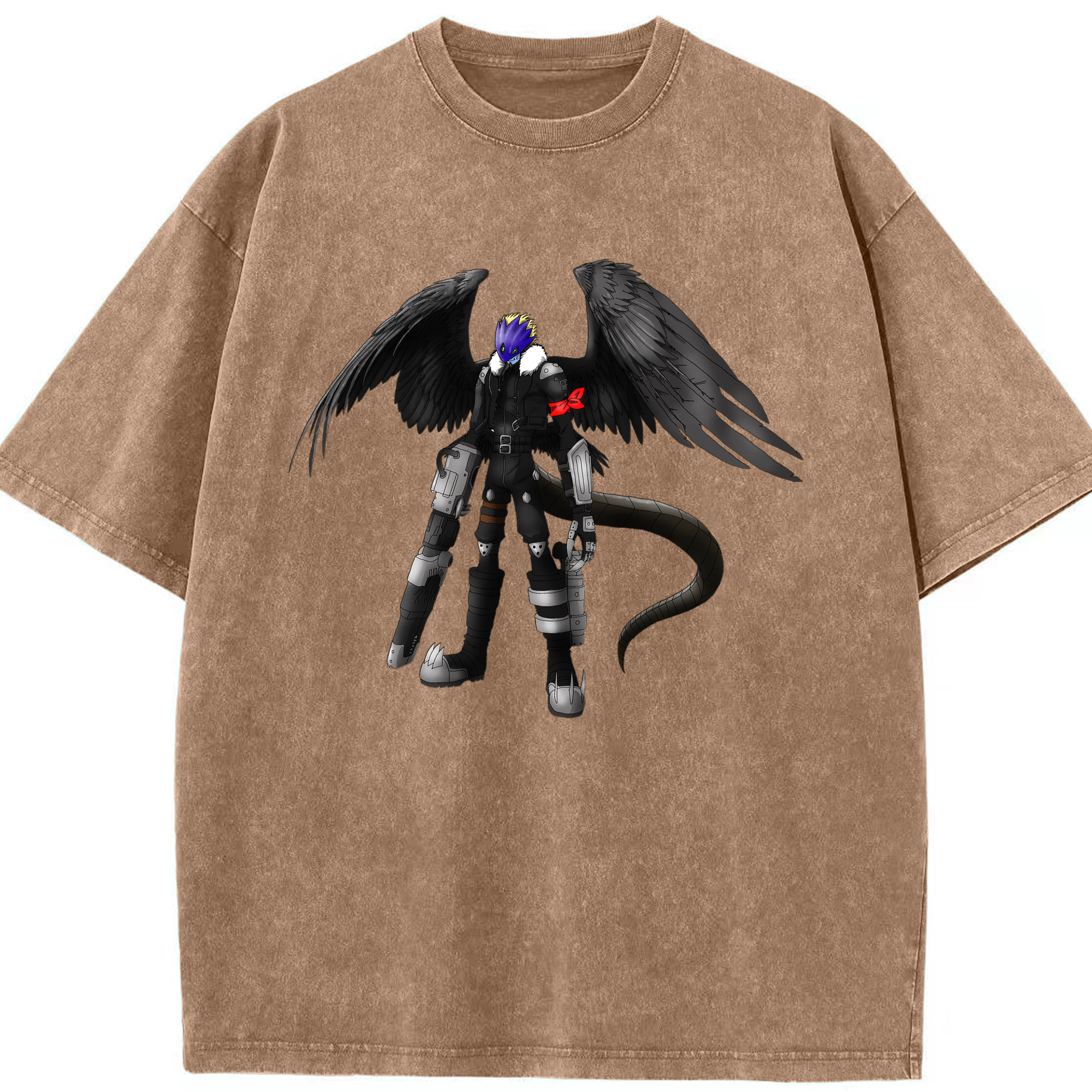 （画像用） Digimon デジタルモンスター/デジモン 綿100% ヴィンテージ風 半袖Tシャツ（フロントプリント）