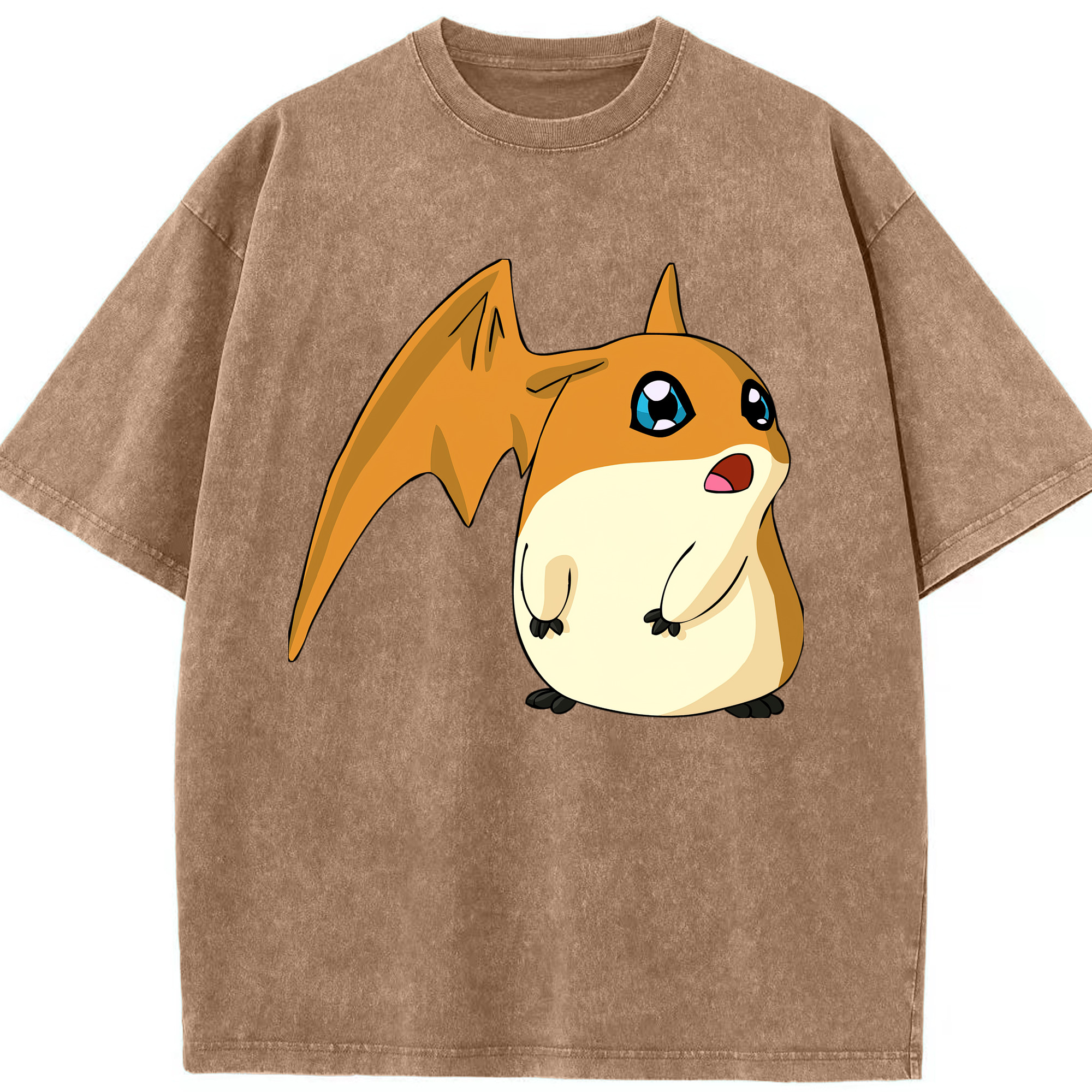 （画像用） Digimon デジタルモンスター/デジモン 綿100% ヴィンテージ風 半袖Tシャツ（フロントプリント）
