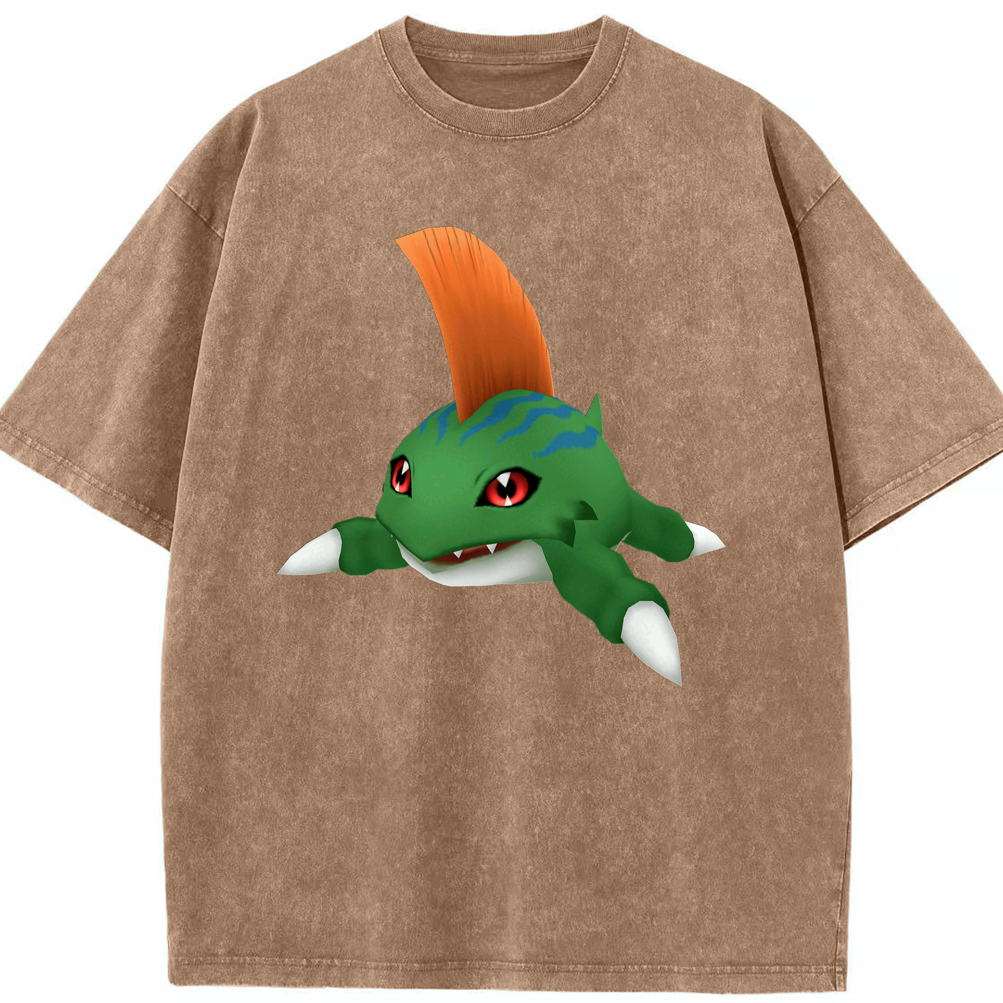 （画像用） Digimon デジタルモンスター/デジモン 綿100% ヴィンテージ風 半袖Tシャツ（フロントプリント）