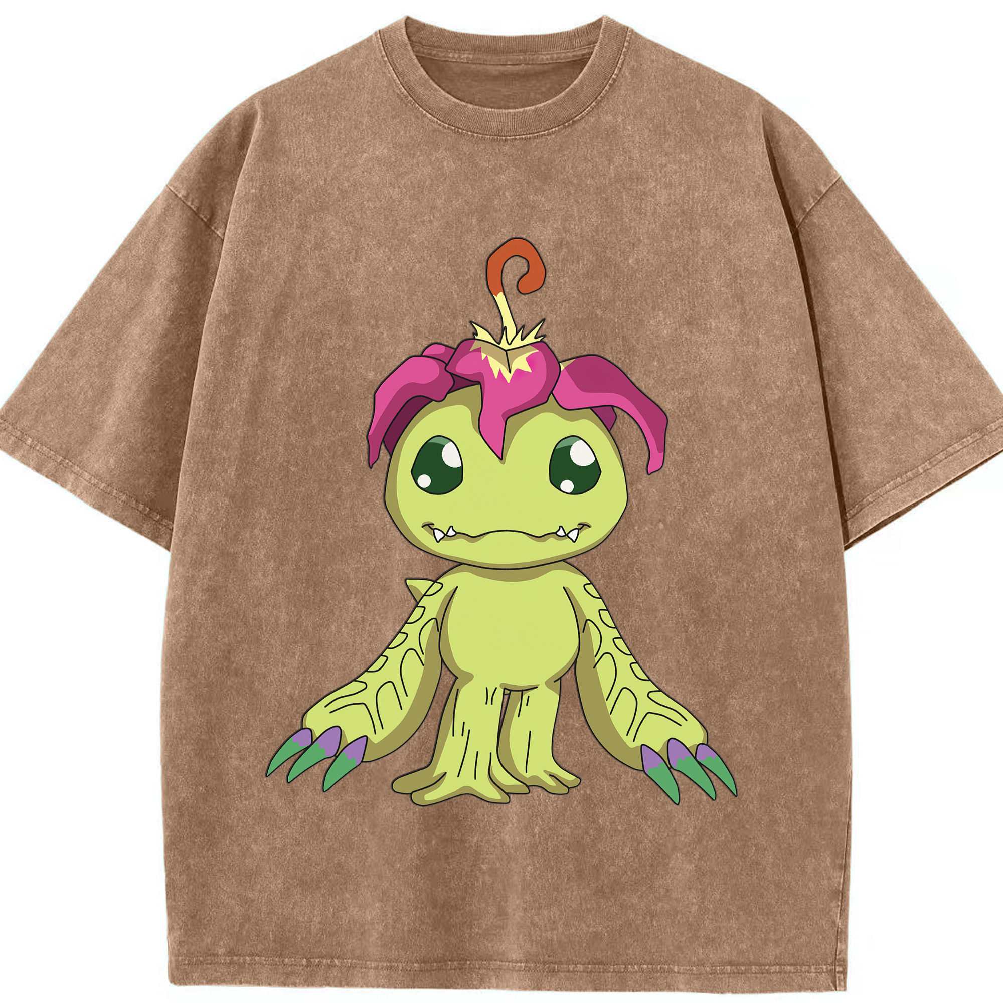 （画像用） Digimon デジタルモンスター/デジモン 綿100% ヴィンテージ風 半袖Tシャツ（フロントプリント）