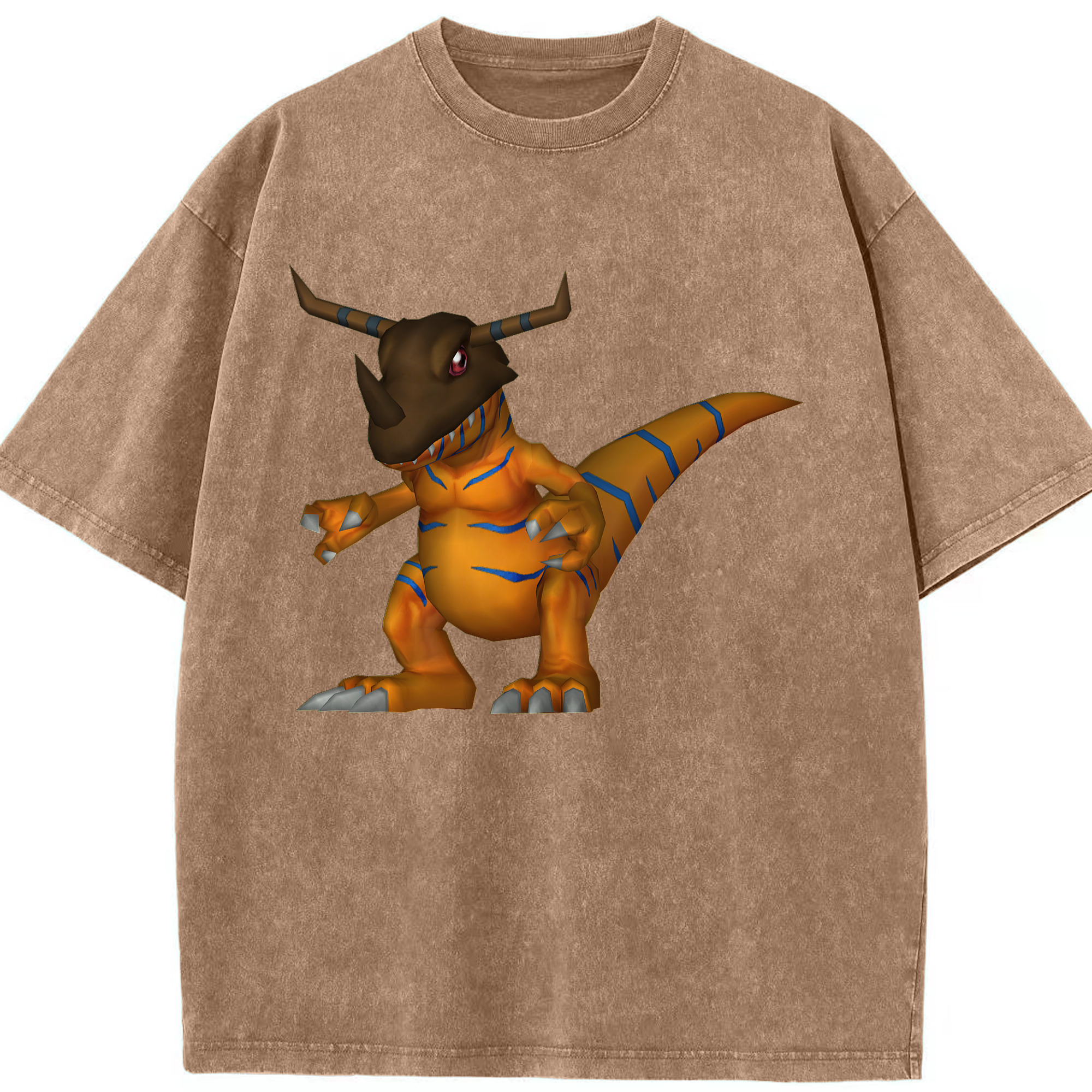 （画像用） Digimon デジタルモンスター/デジモン 綿100% ヴィンテージ風 半袖Tシャツ（フロントプリント）