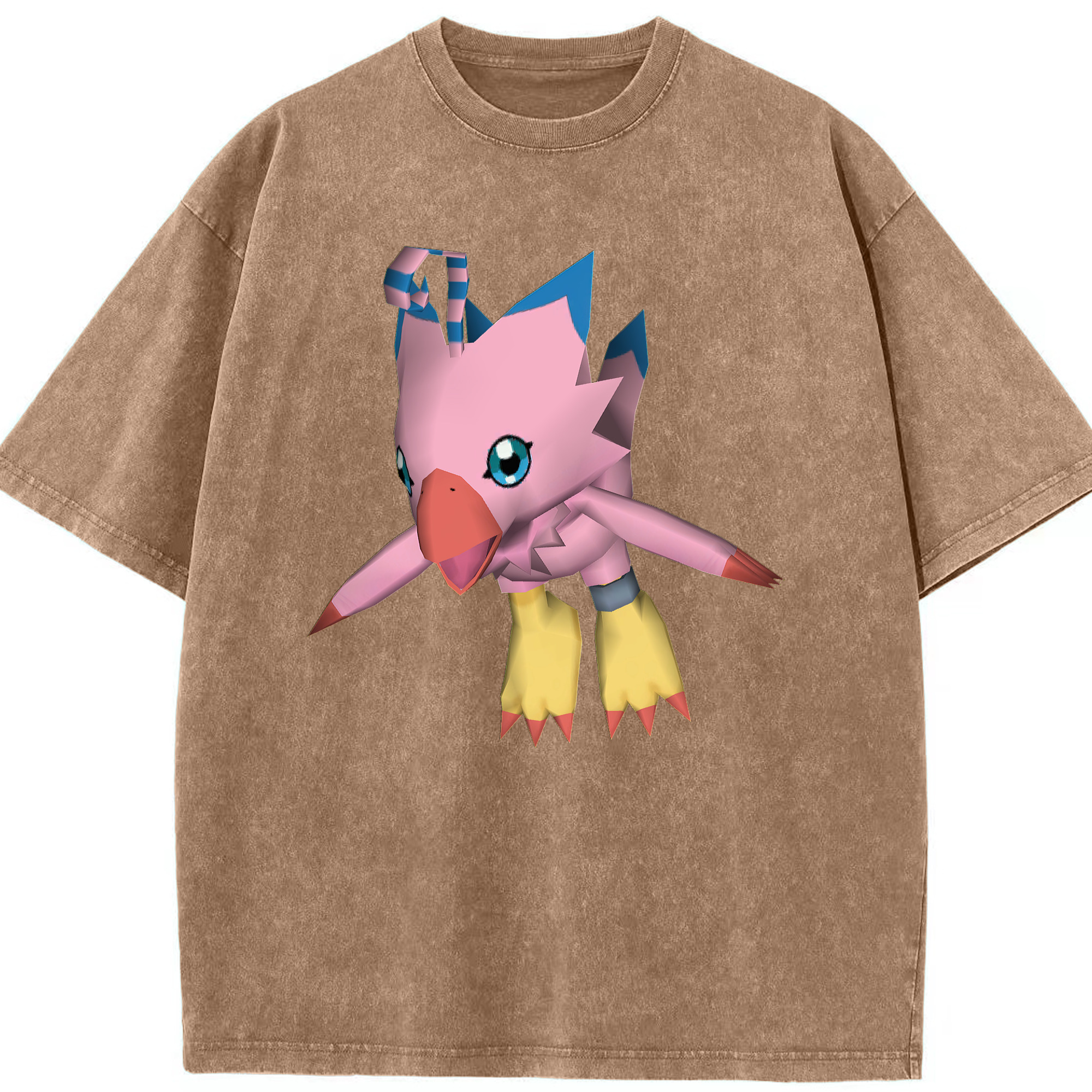 （画像用） Digimon デジタルモンスター/デジモン 綿100% ヴィンテージ風 半袖Tシャツ（フロントプリント）
