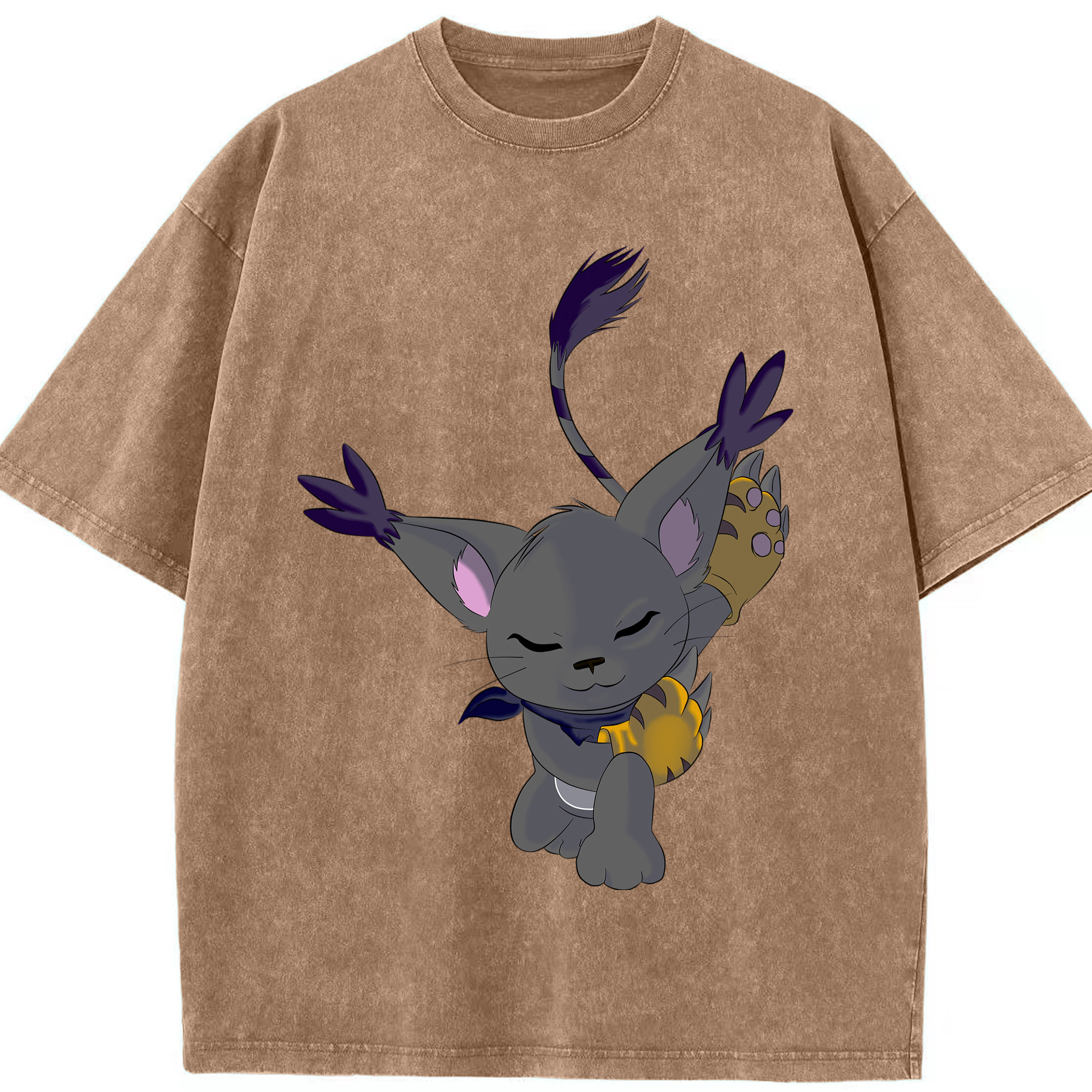 （画像用） Digimon デジタルモンスター/デジモン 綿100% ヴィンテージ風 半袖Tシャツ（フロントプリント）