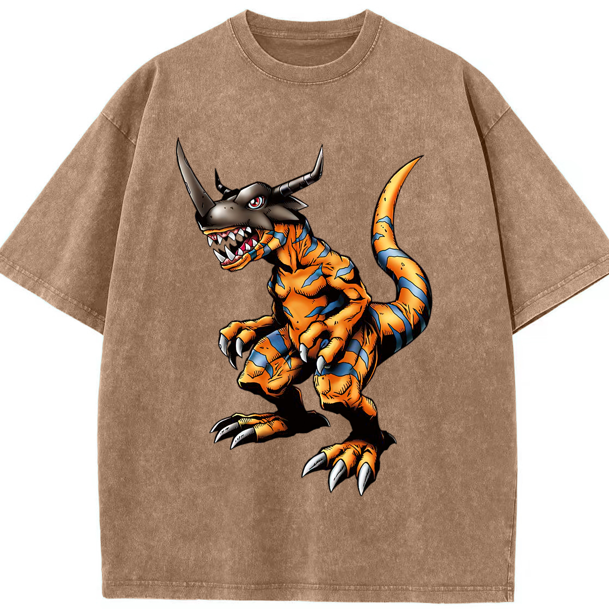 （画像用） Digimon デジタルモンスター/デジモン 綿100% ヴィンテージ風 半袖Tシャツ（フロントプリント）