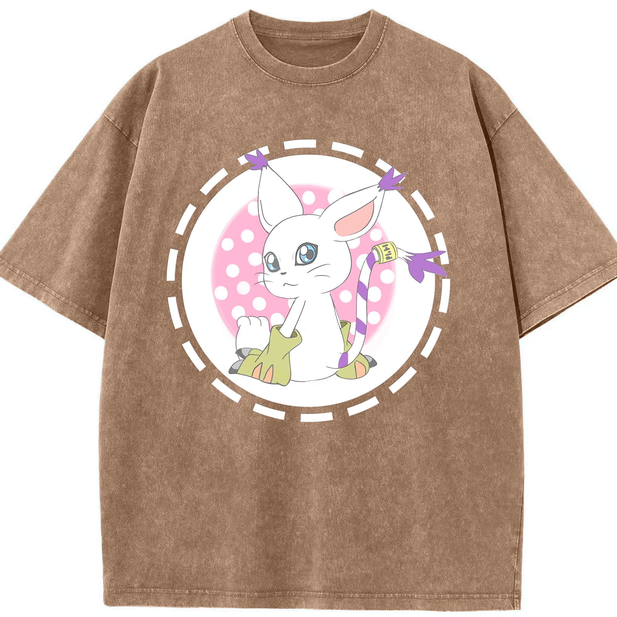 （画像用） Digimon デジタルモンスター/デジモン 綿100% ヴィンテージ風 半袖Tシャツ（フロントプリント）