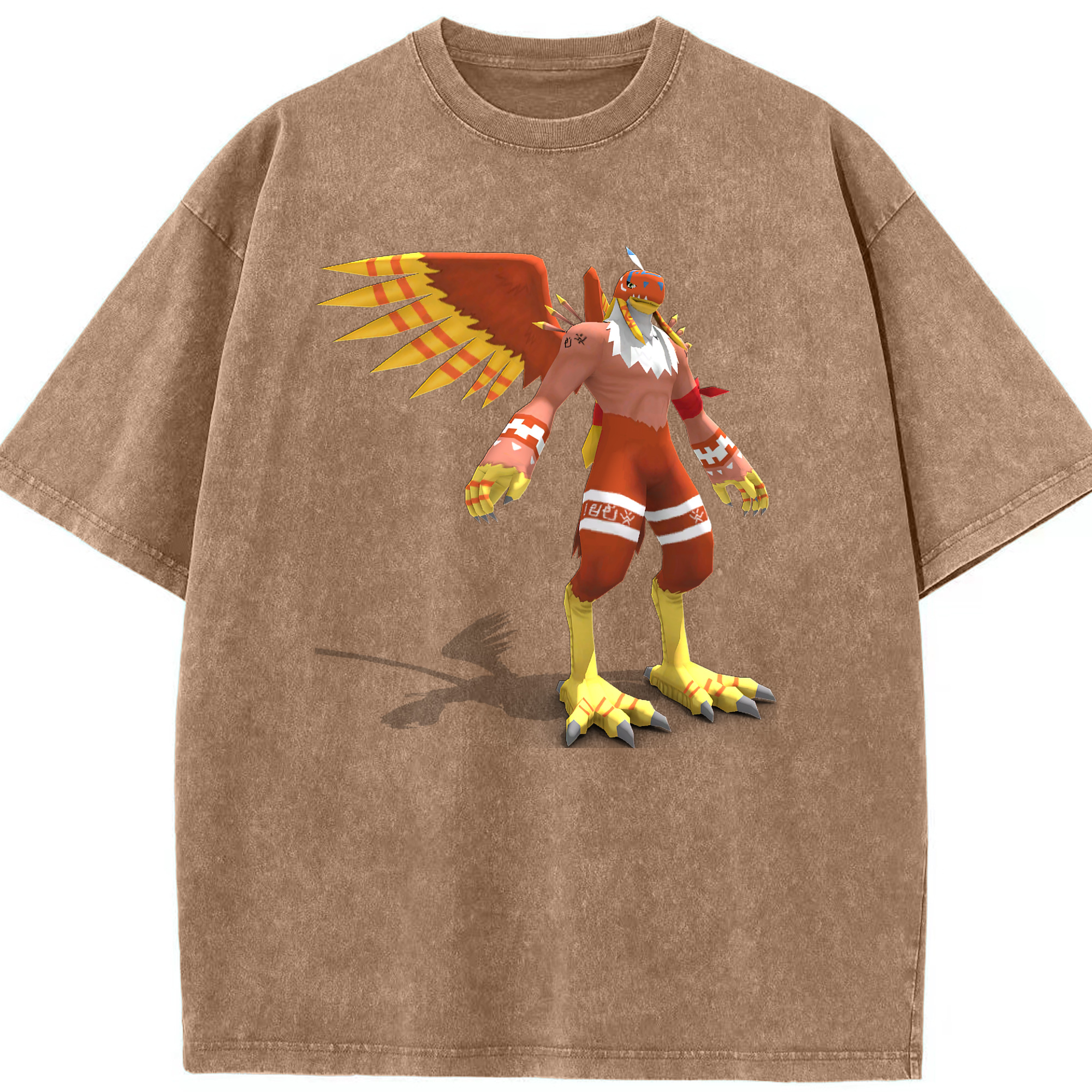 （画像用） Digimon デジタルモンスター/デジモン 綿100% ヴィンテージ風 半袖Tシャツ（フロントプリント）