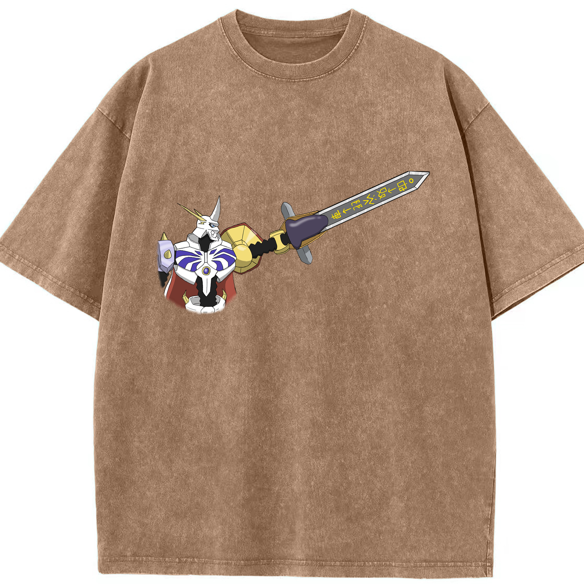 （画像用） Digimon デジタルモンスター/デジモン 綿100% ヴィンテージ風 半袖Tシャツ（フロントプリント）