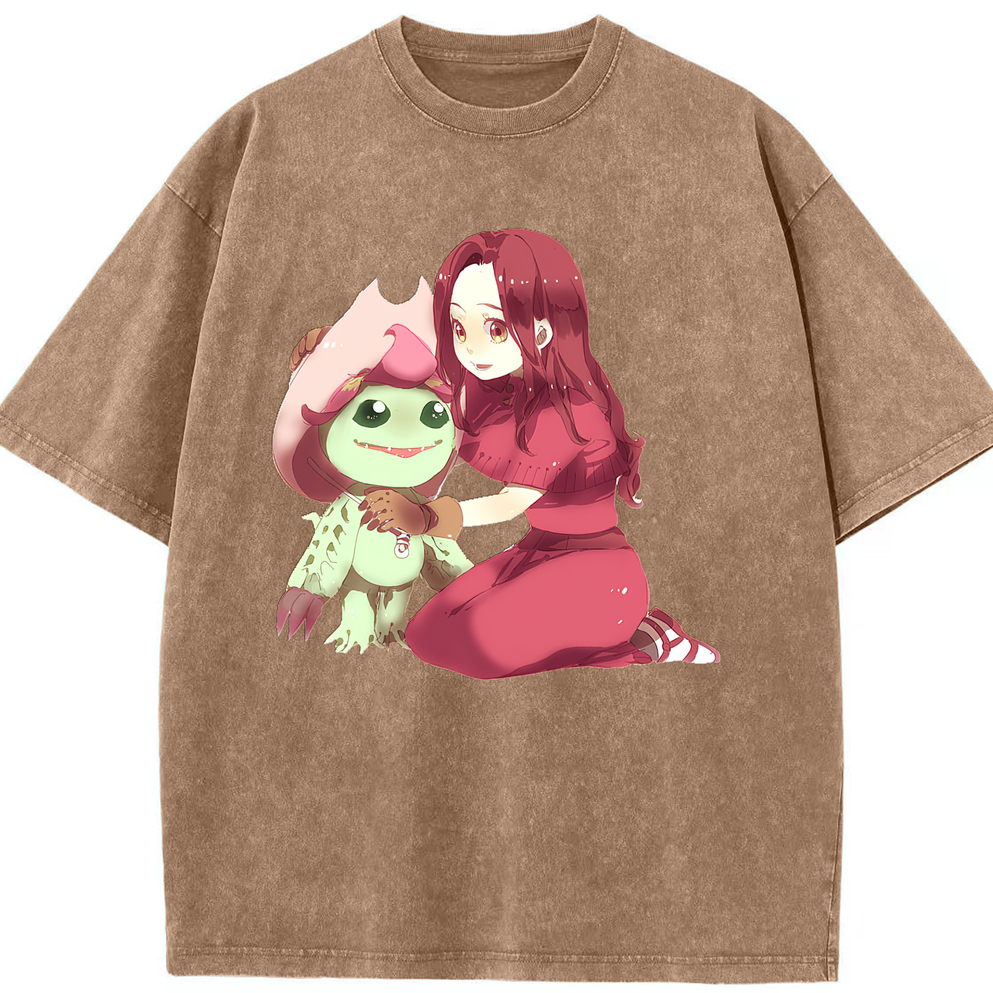 （画像用） Digimon デジタルモンスター/デジモン 綿100% ヴィンテージ風 半袖Tシャツ（フロントプリント）