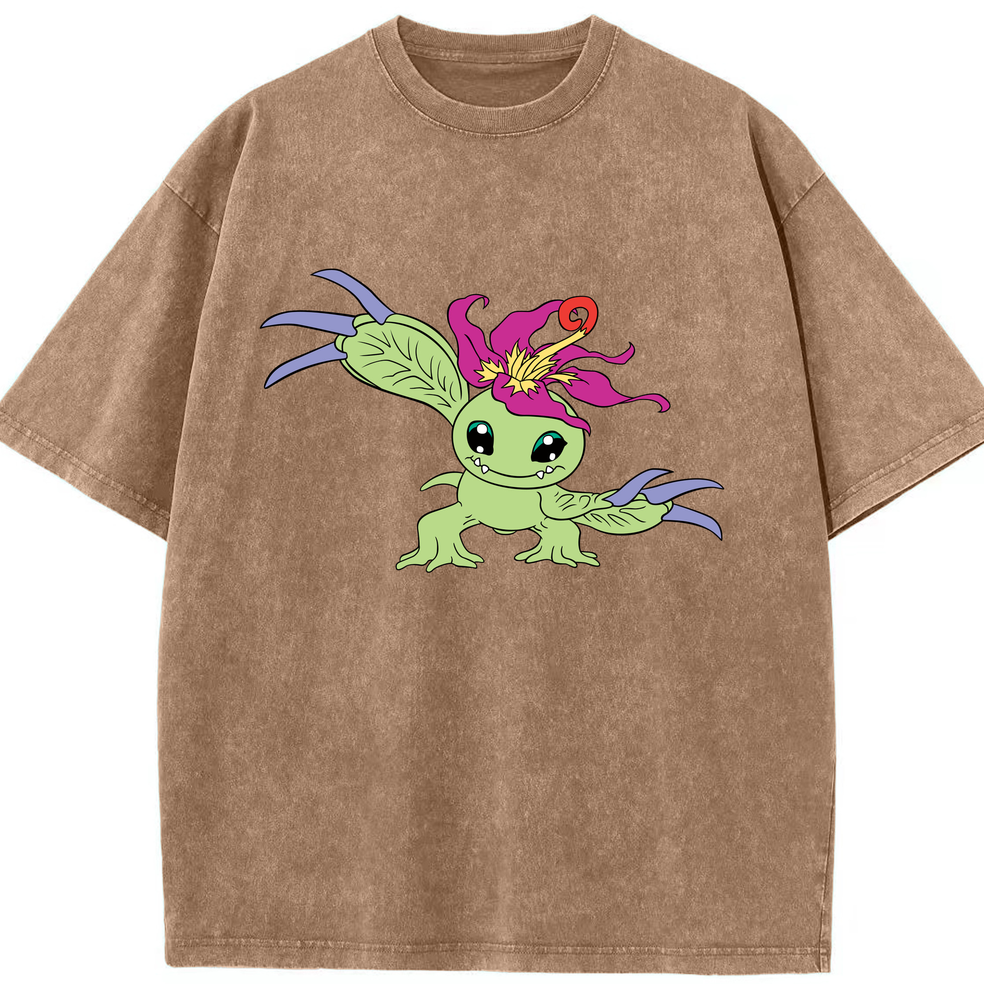 （画像用） Digimon デジタルモンスター/デジモン 綿100% ヴィンテージ風 半袖Tシャツ（フロントプリント）