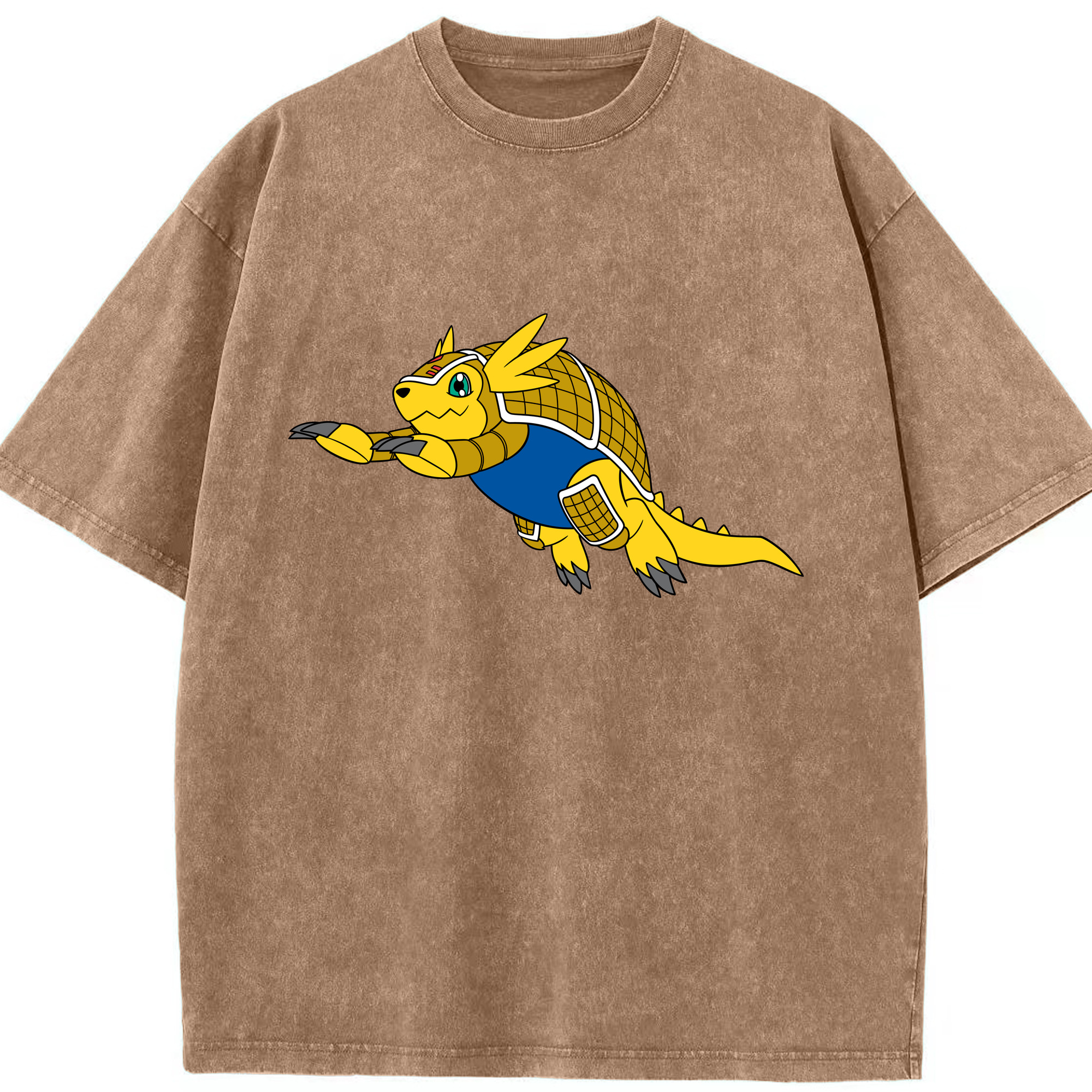 （画像用） Digimon デジタルモンスター/デジモン 綿100% ヴィンテージ風 半袖Tシャツ（フロントプリント）