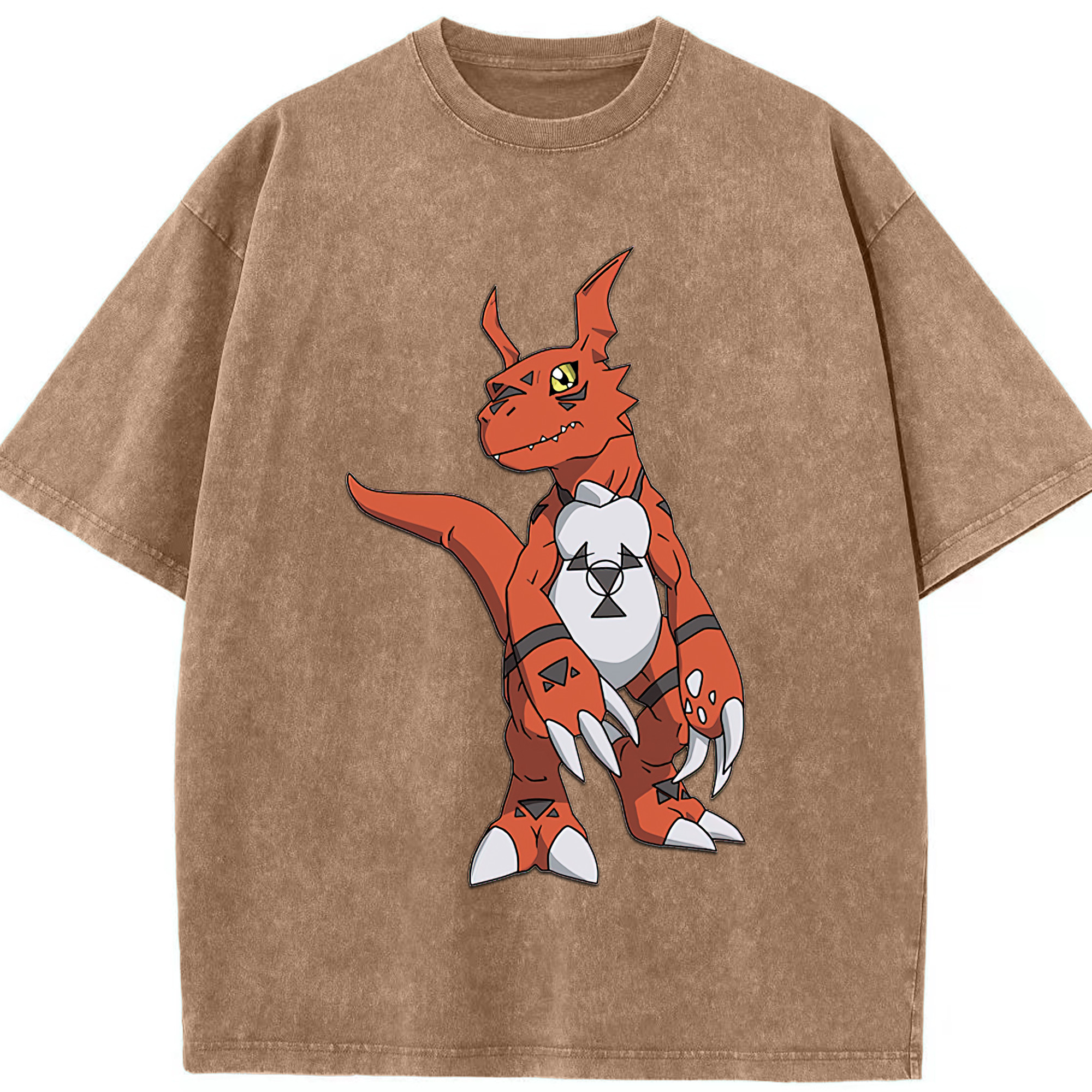 （画像用） Digimon デジタルモンスター/デジモン 綿100% ヴィンテージ風 半袖Tシャツ（フロントプリント）