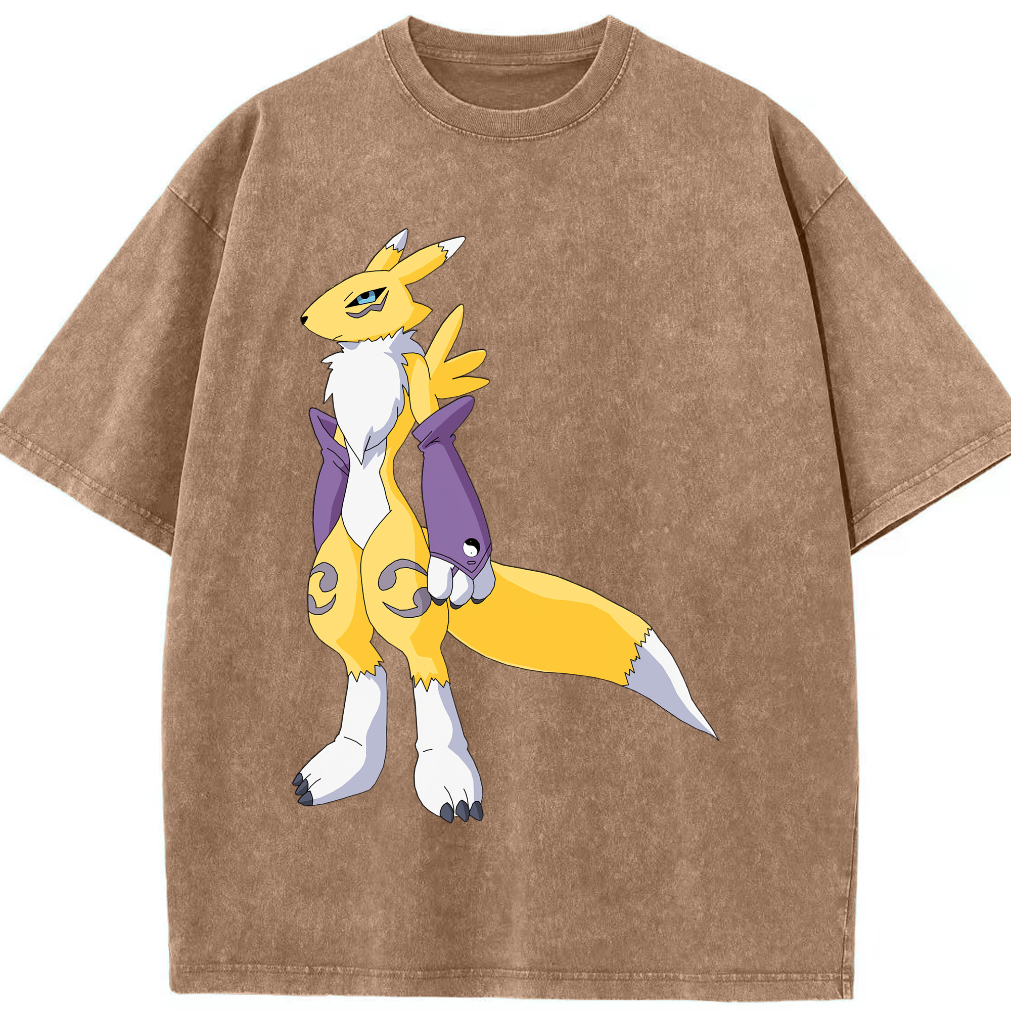 （画像用） Digimon デジタルモンスター/デジモン 綿100% ヴィンテージ風 半袖Tシャツ（フロントプリント）