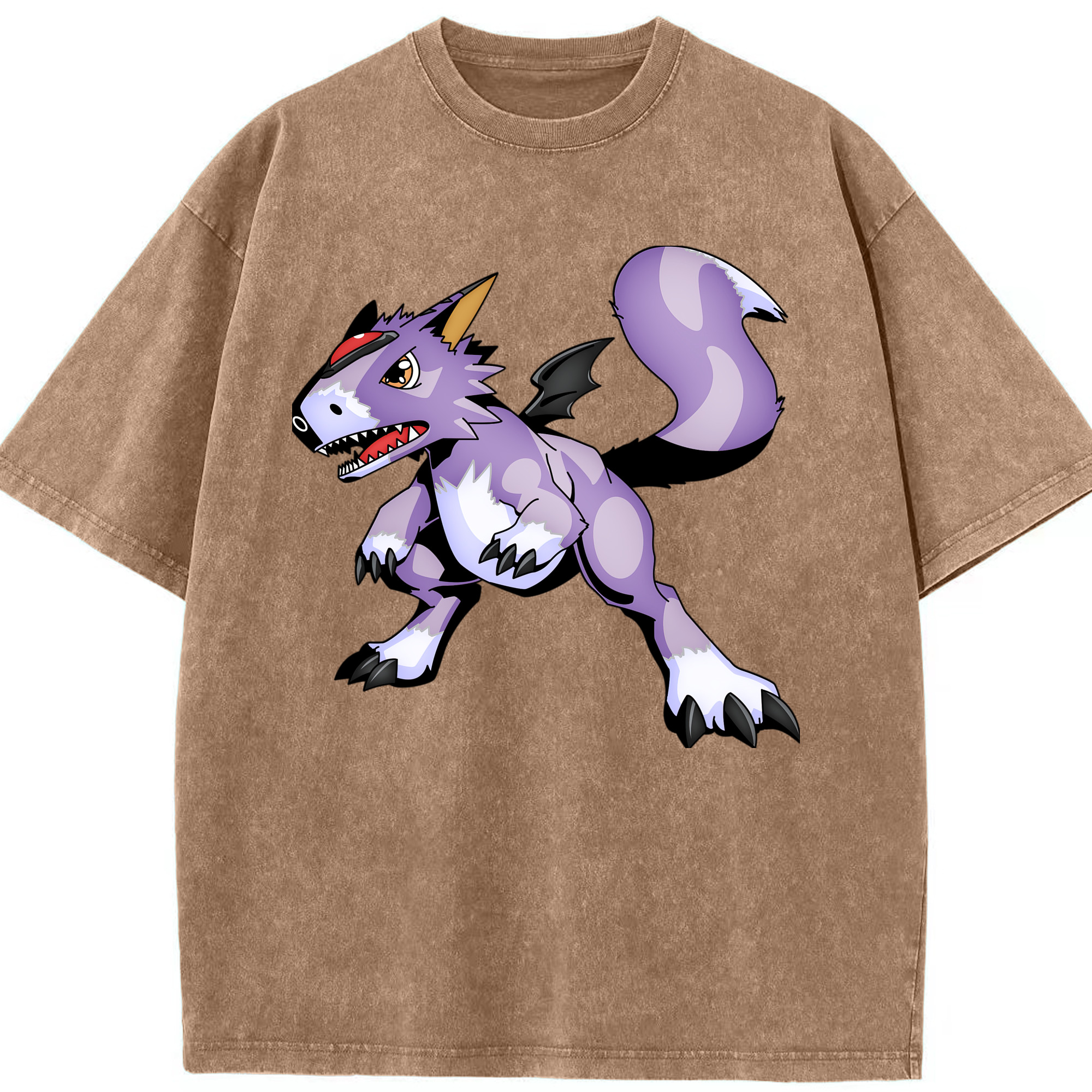 （画像用） Digimon デジタルモンスター/デジモン 綿100% ヴィンテージ風 半袖Tシャツ（フロントプリント）