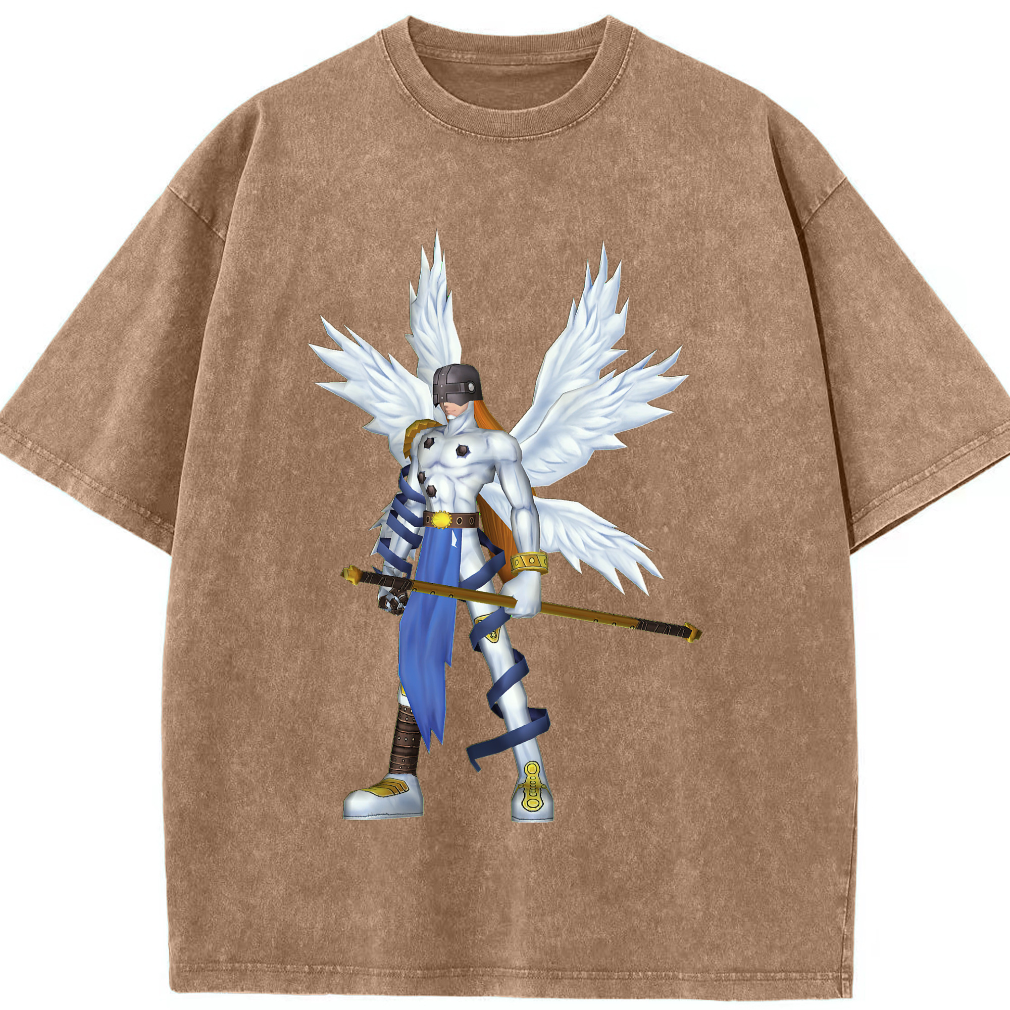 （画像用） Digimon デジタルモンスター/デジモン 綿100% ヴィンテージ風 半袖Tシャツ（フロントプリント）