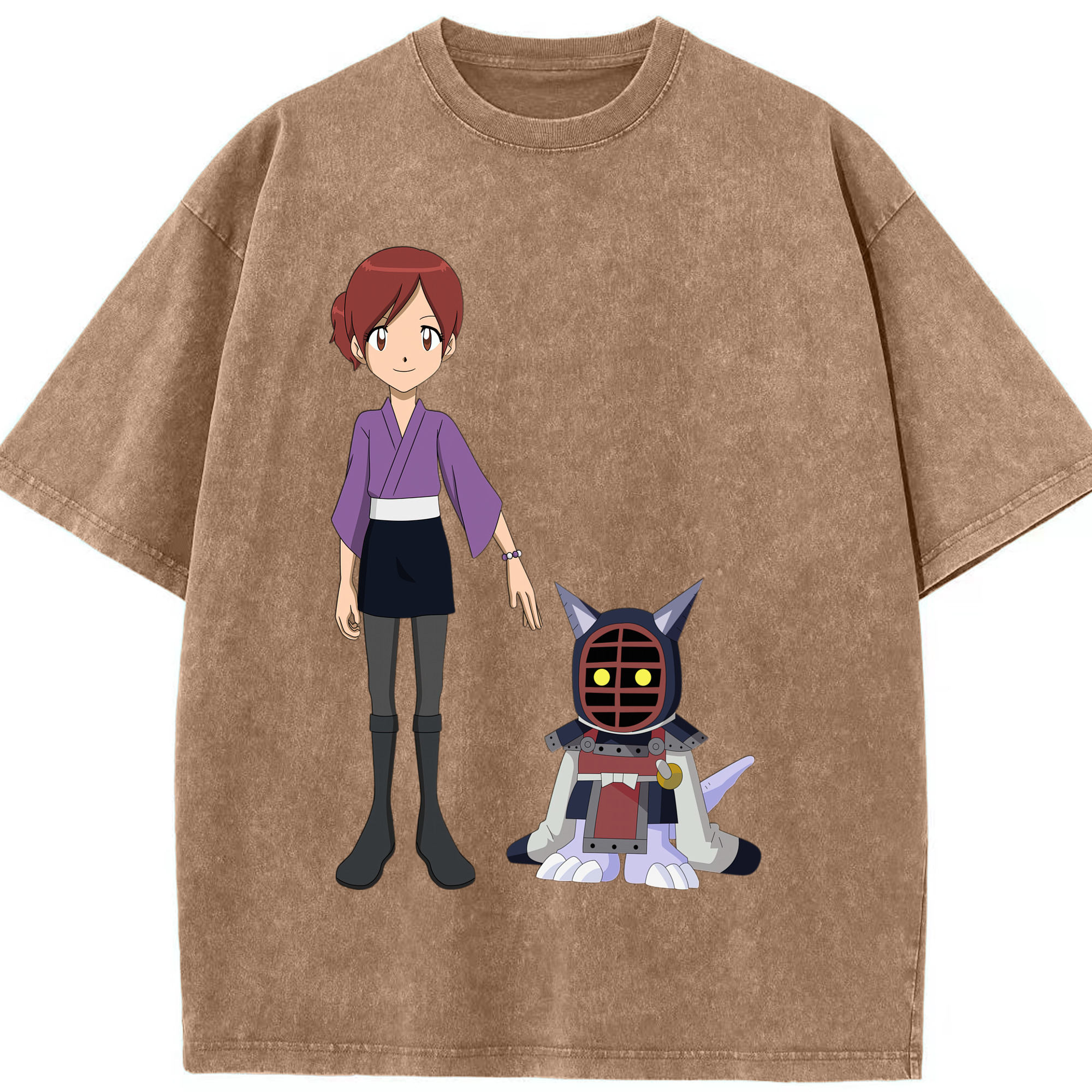 （画像用） Digimon デジタルモンスター/デジモン 綿100% ヴィンテージ風 半袖Tシャツ（フロントプリント）