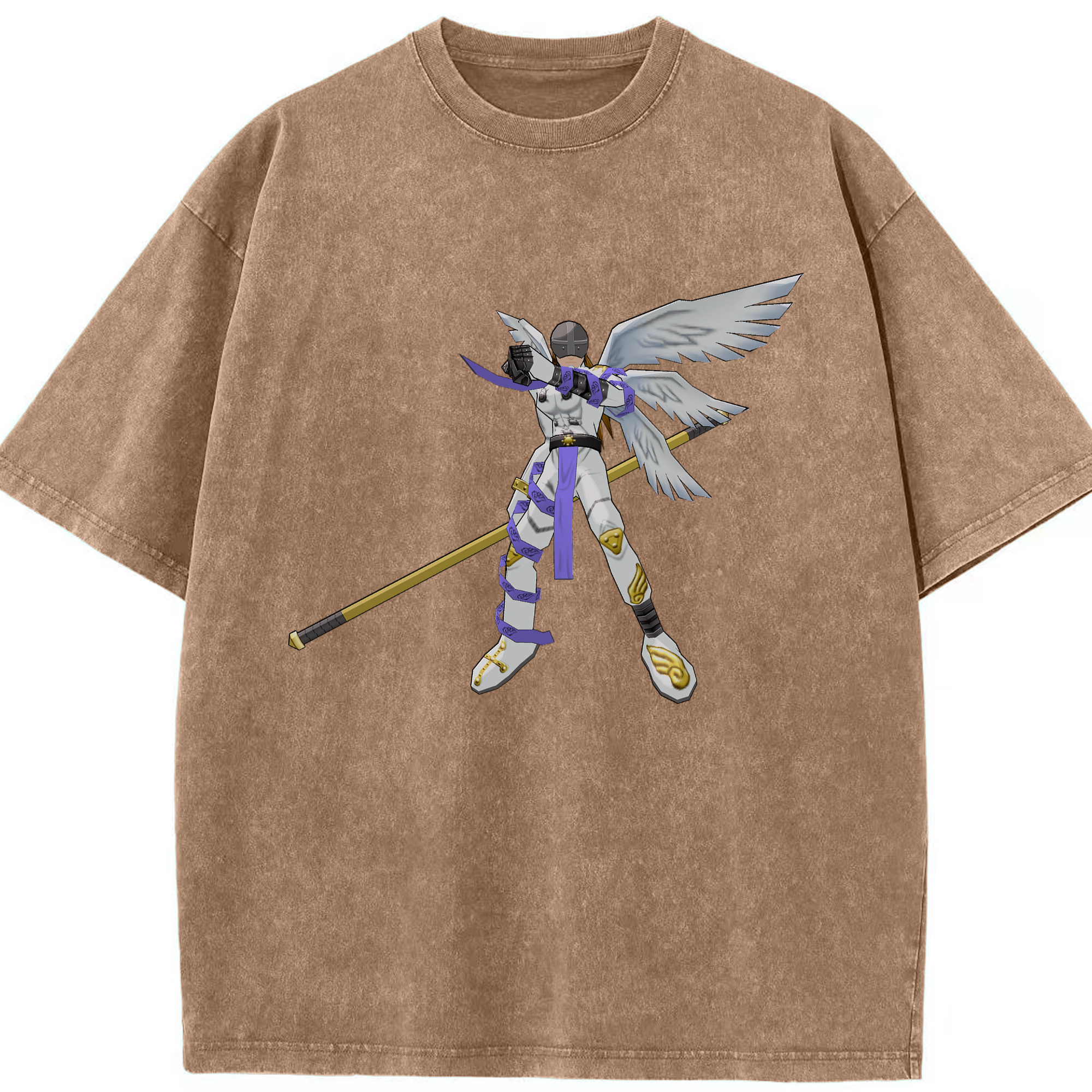 （画像用） Digimon デジタルモンスター/デジモン 綿100% ヴィンテージ風 半袖Tシャツ（フロントプリント）