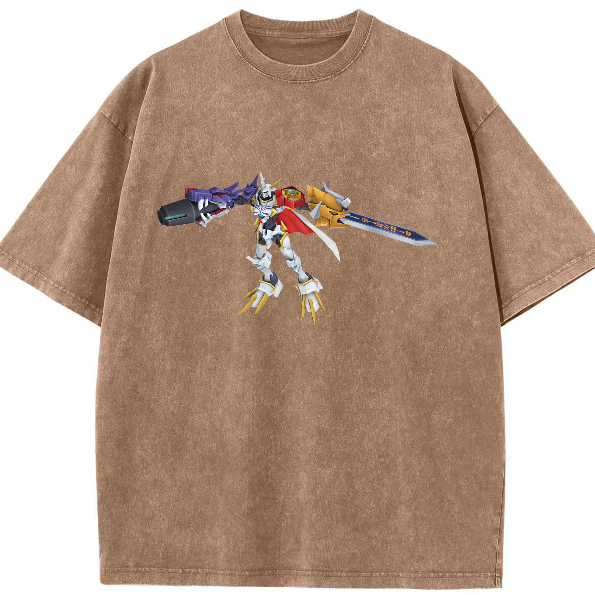 （画像用） Digimon デジタルモンスター/デジモン 綿100% ヴィンテージ風 半袖Tシャツ（フロントプリント）