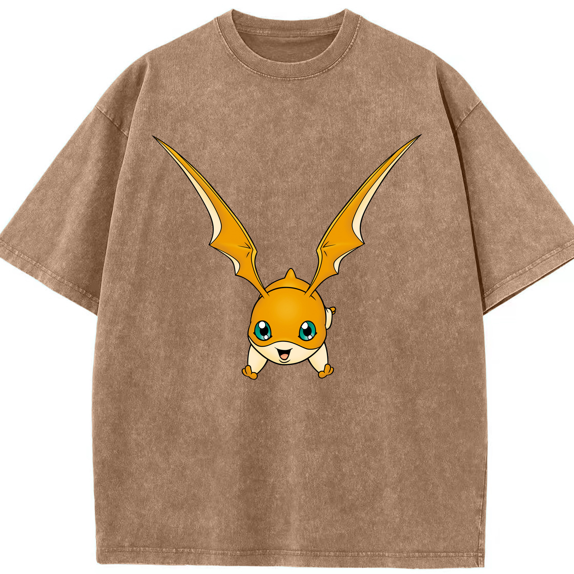 （画像用） Digimon デジタルモンスター/デジモン 綿100% ヴィンテージ風 半袖Tシャツ（フロントプリント）