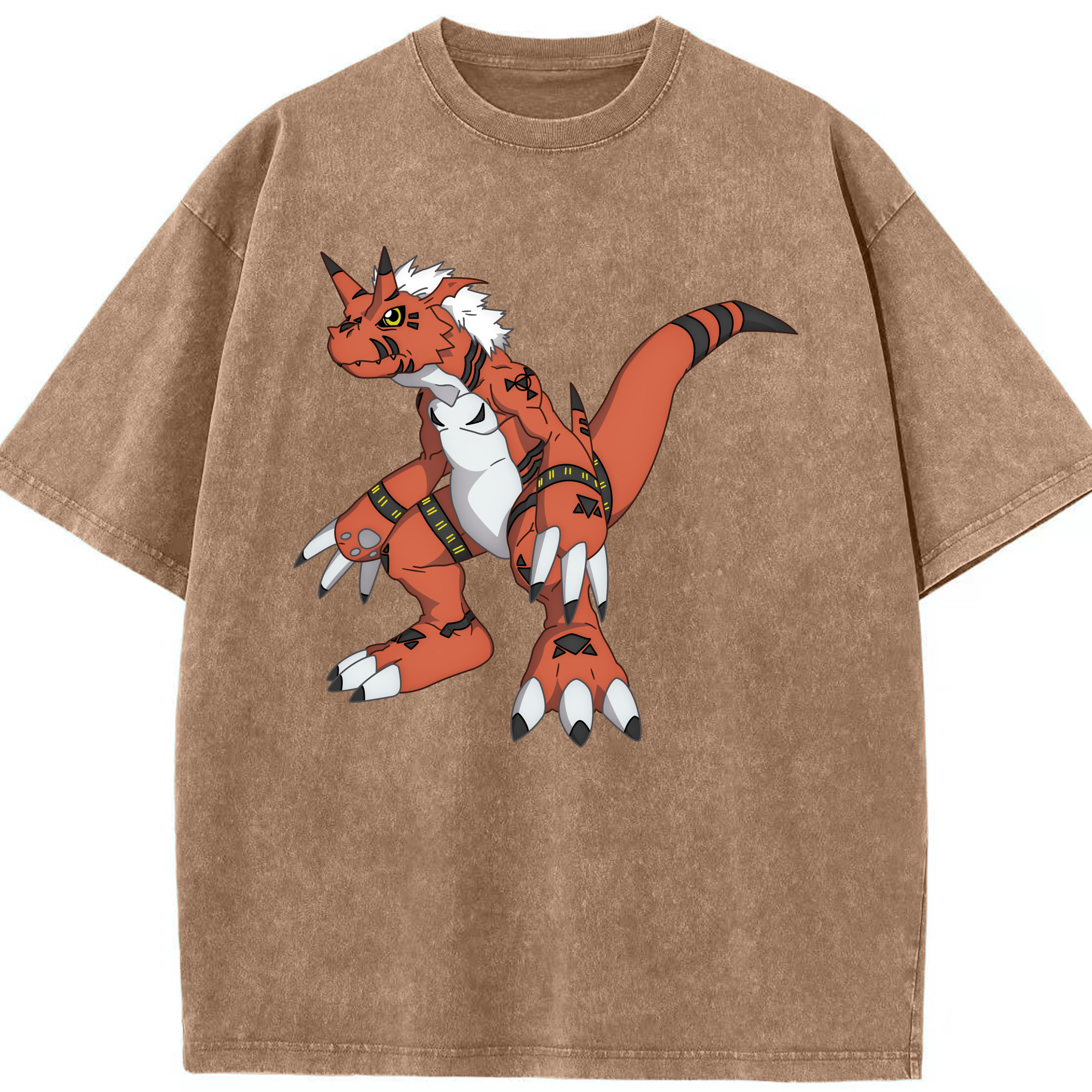 （画像用） Digimon デジタルモンスター/デジモン 綿100% ヴィンテージ風 半袖Tシャツ（フロントプリント）
