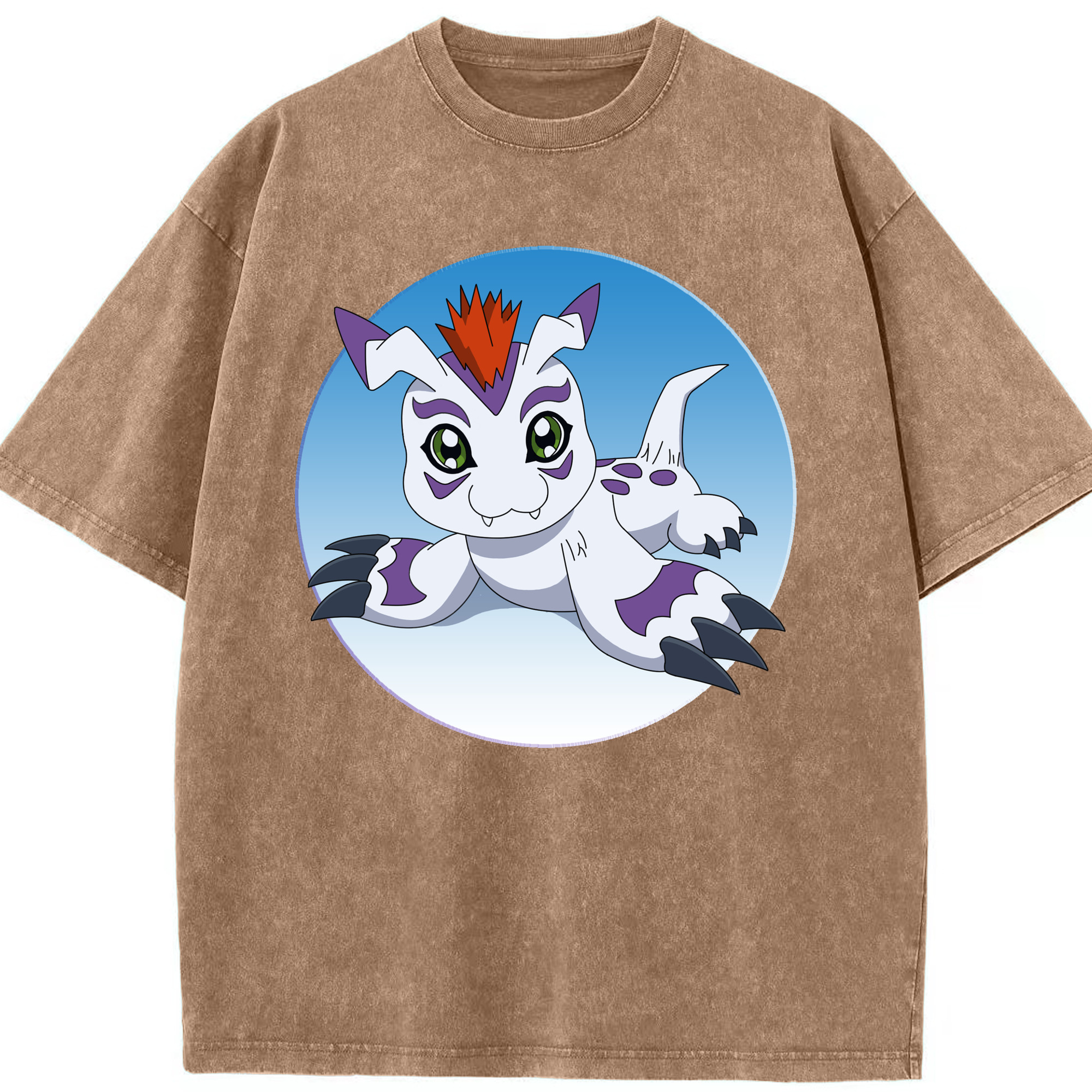 （画像用） Digimon デジタルモンスター/デジモン 綿100% ヴィンテージ風 半袖Tシャツ（フロントプリント）