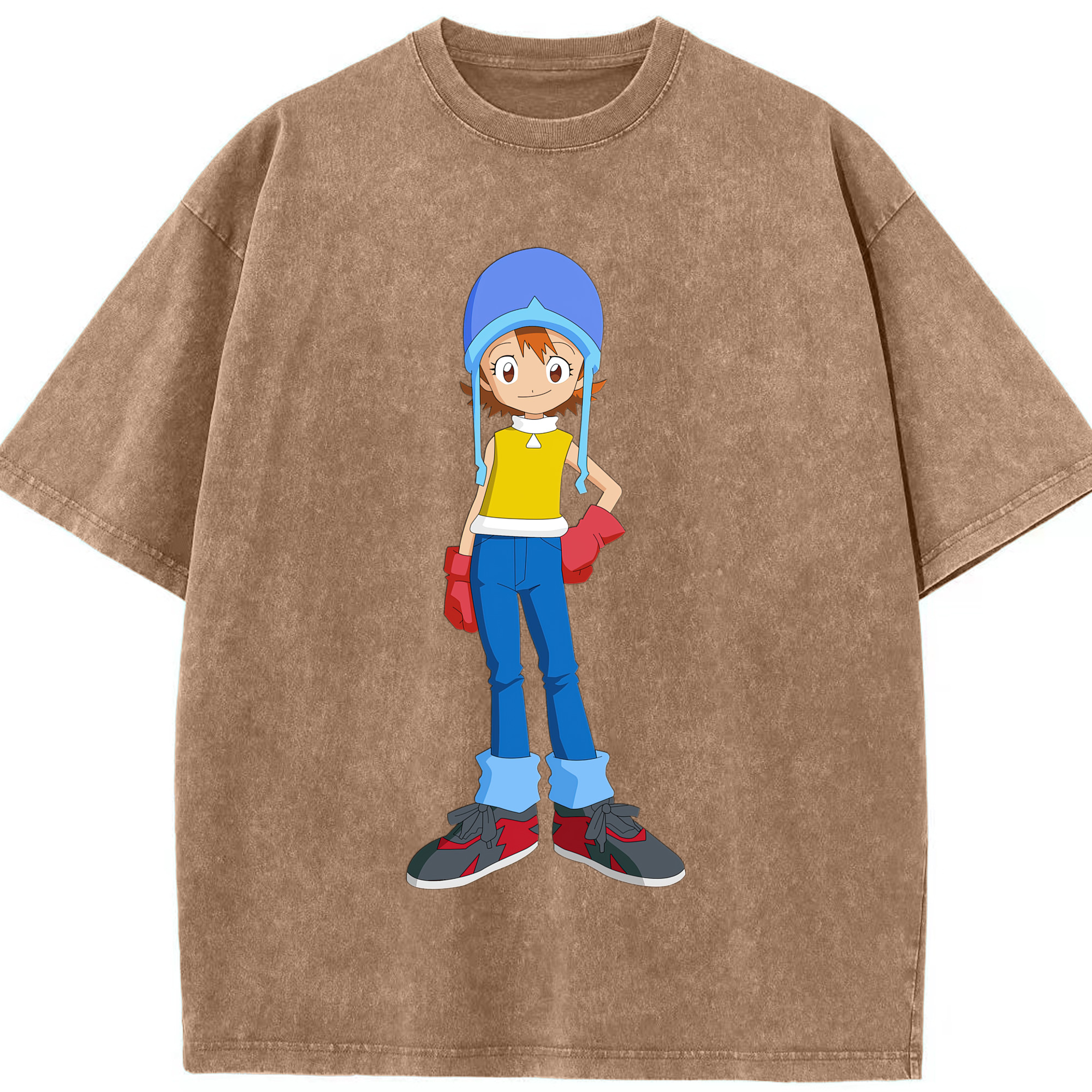 （画像用） Digimon デジタルモンスター/デジモン 綿100% ヴィンテージ風 半袖Tシャツ（フロントプリント）