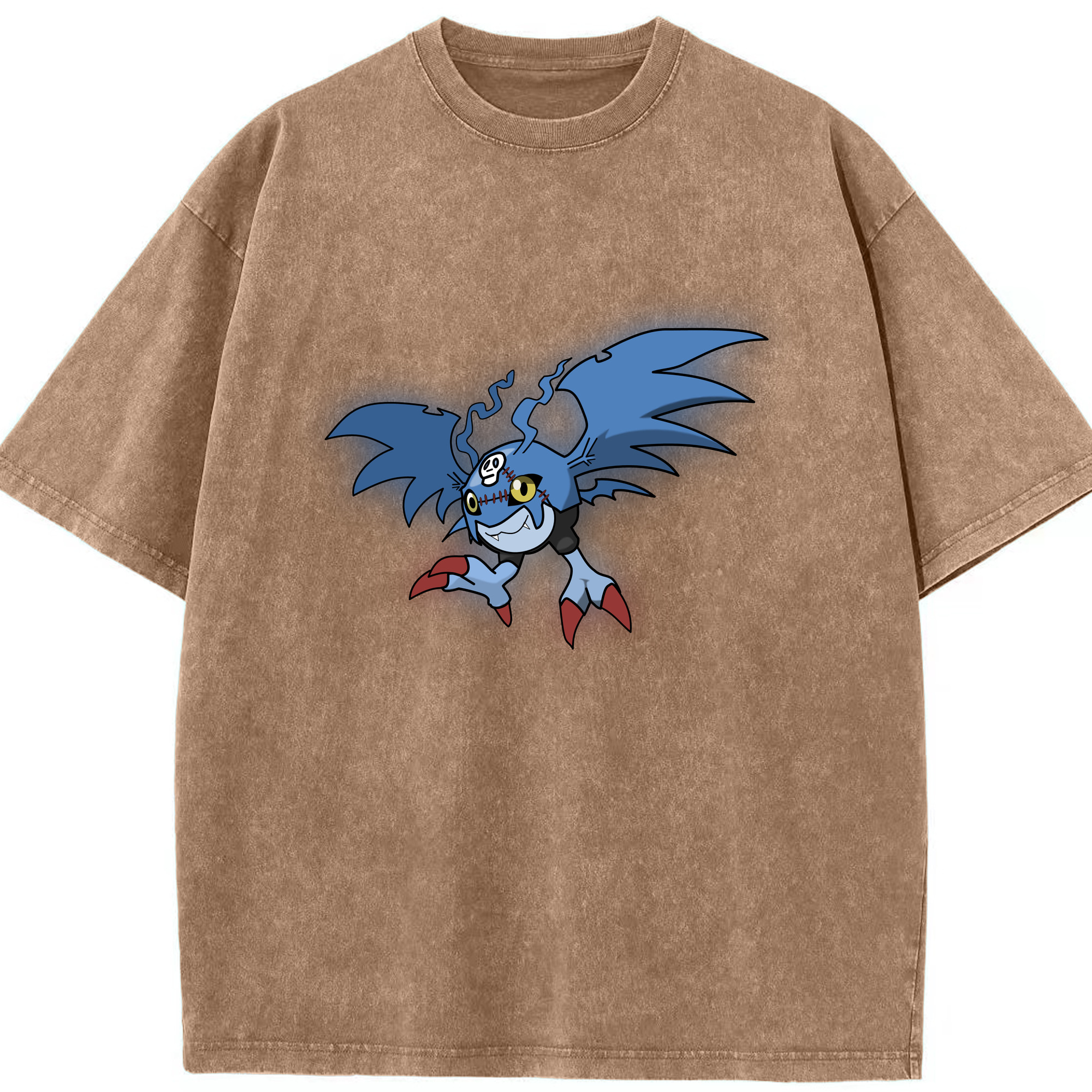 （画像用） Digimon デジタルモンスター/デジモン 綿100% ヴィンテージ風 半袖Tシャツ（フロントプリント）
