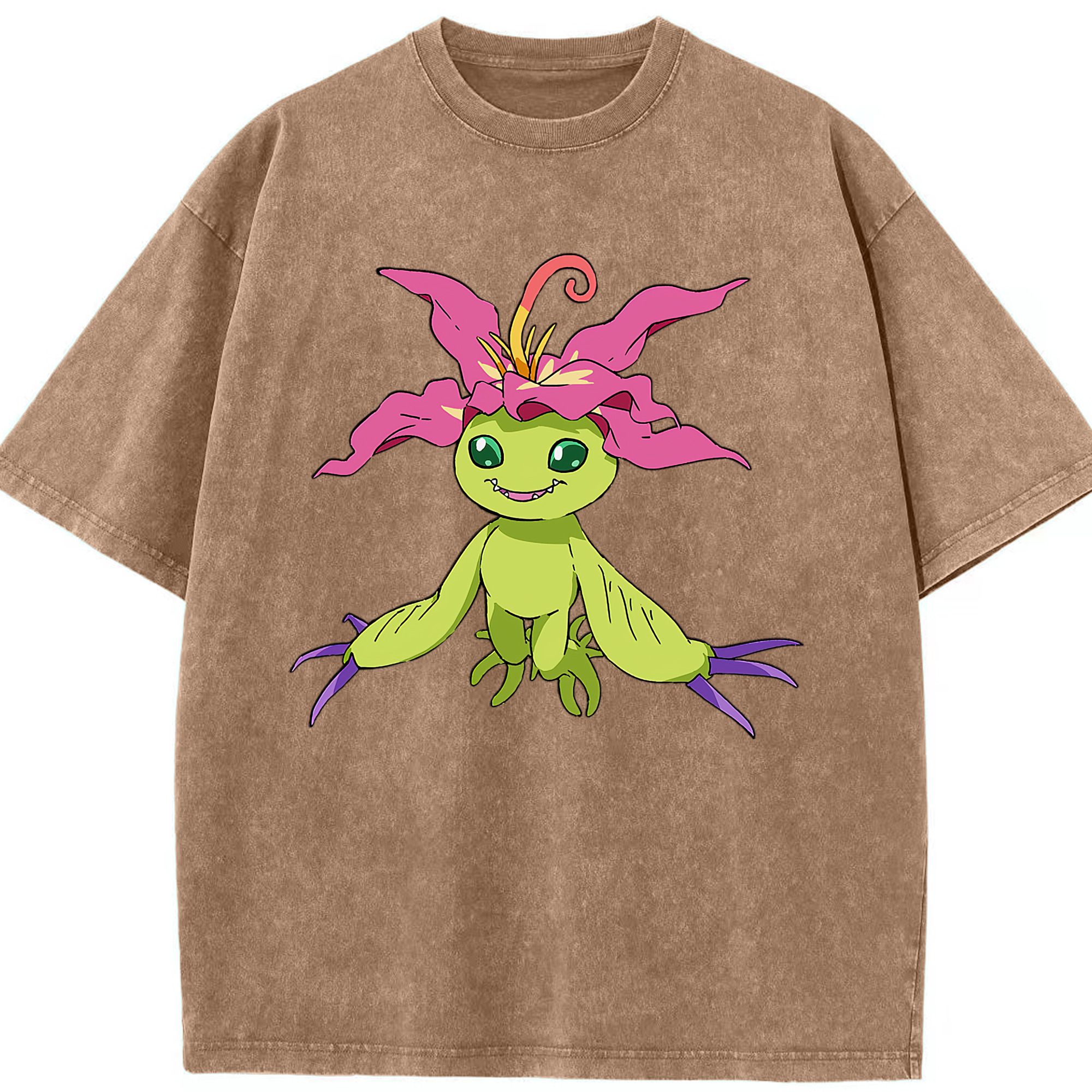 （画像用） Digimon デジタルモンスター/デジモン 綿100% ヴィンテージ風 半袖Tシャツ（フロントプリント）