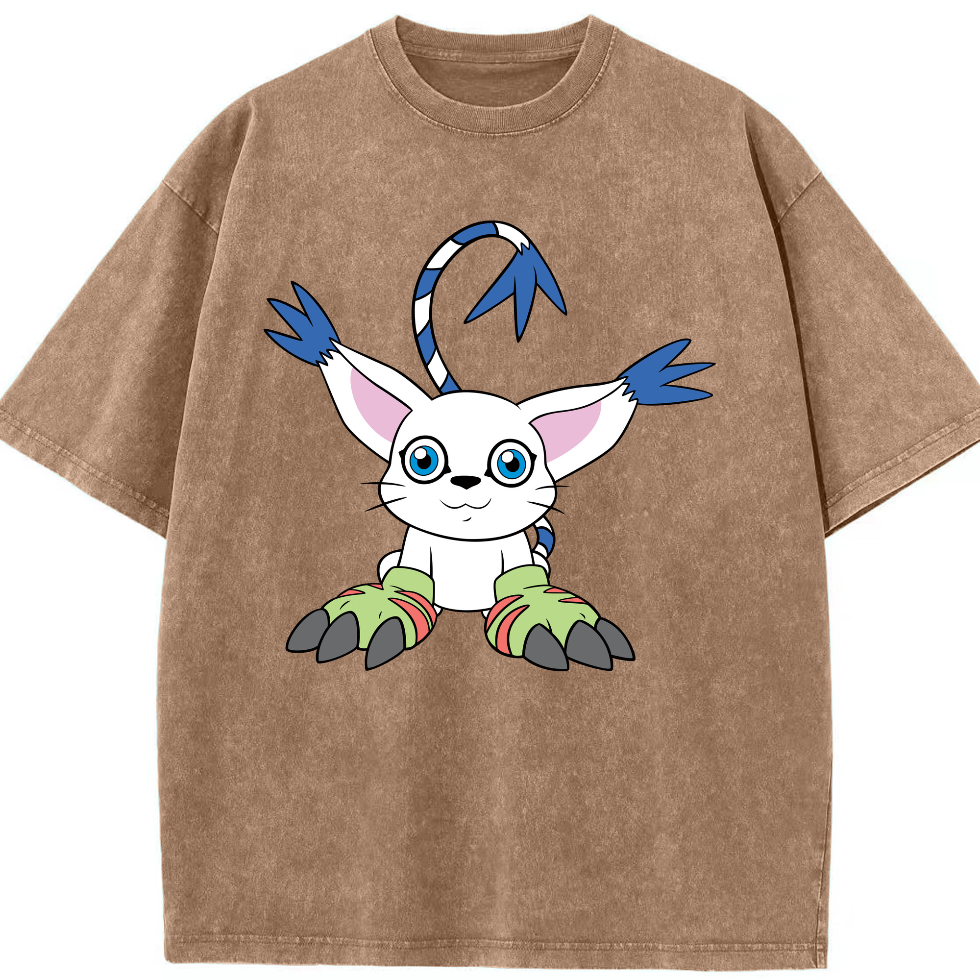 （画像用） Digimon デジタルモンスター/デジモン 綿100% ヴィンテージ風 半袖Tシャツ（フロントプリント）