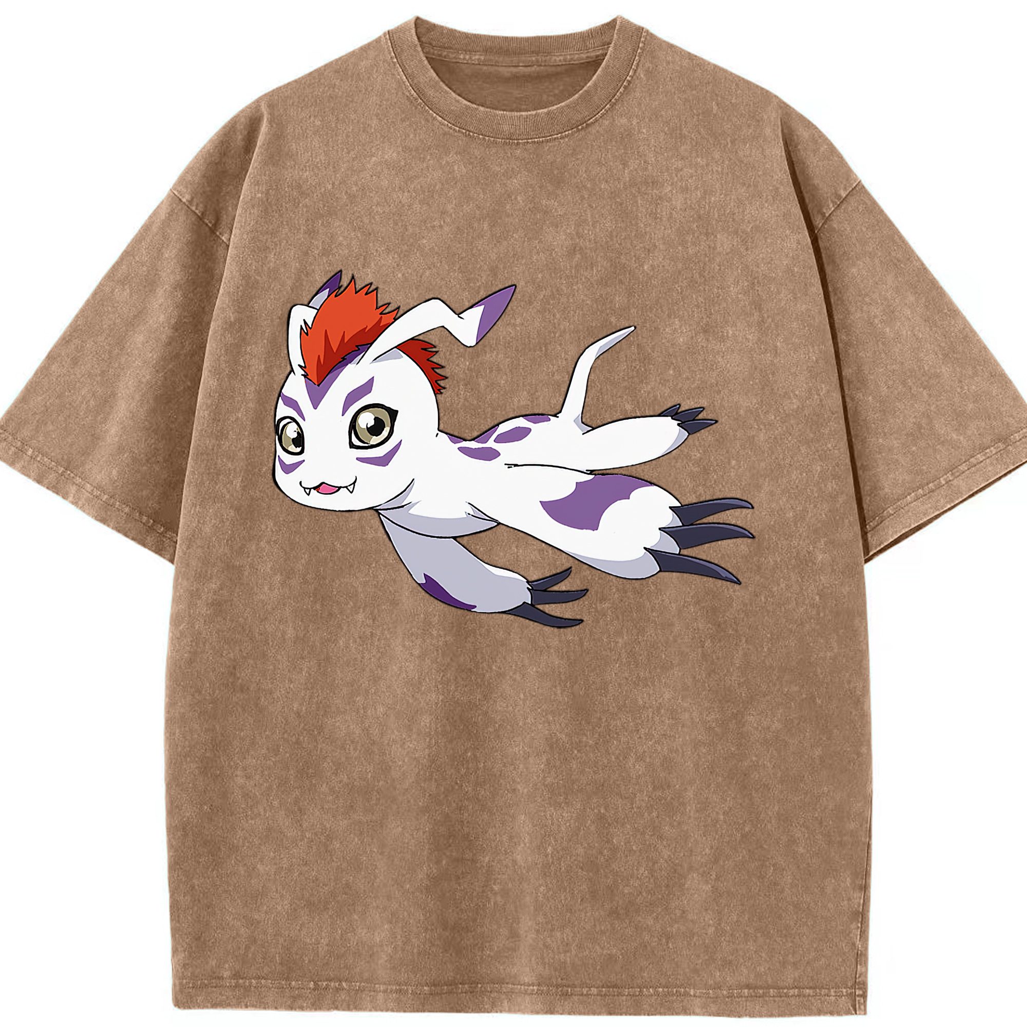 （画像用） Digimon デジタルモンスター/デジモン 綿100% ヴィンテージ風 半袖Tシャツ（フロントプリント）