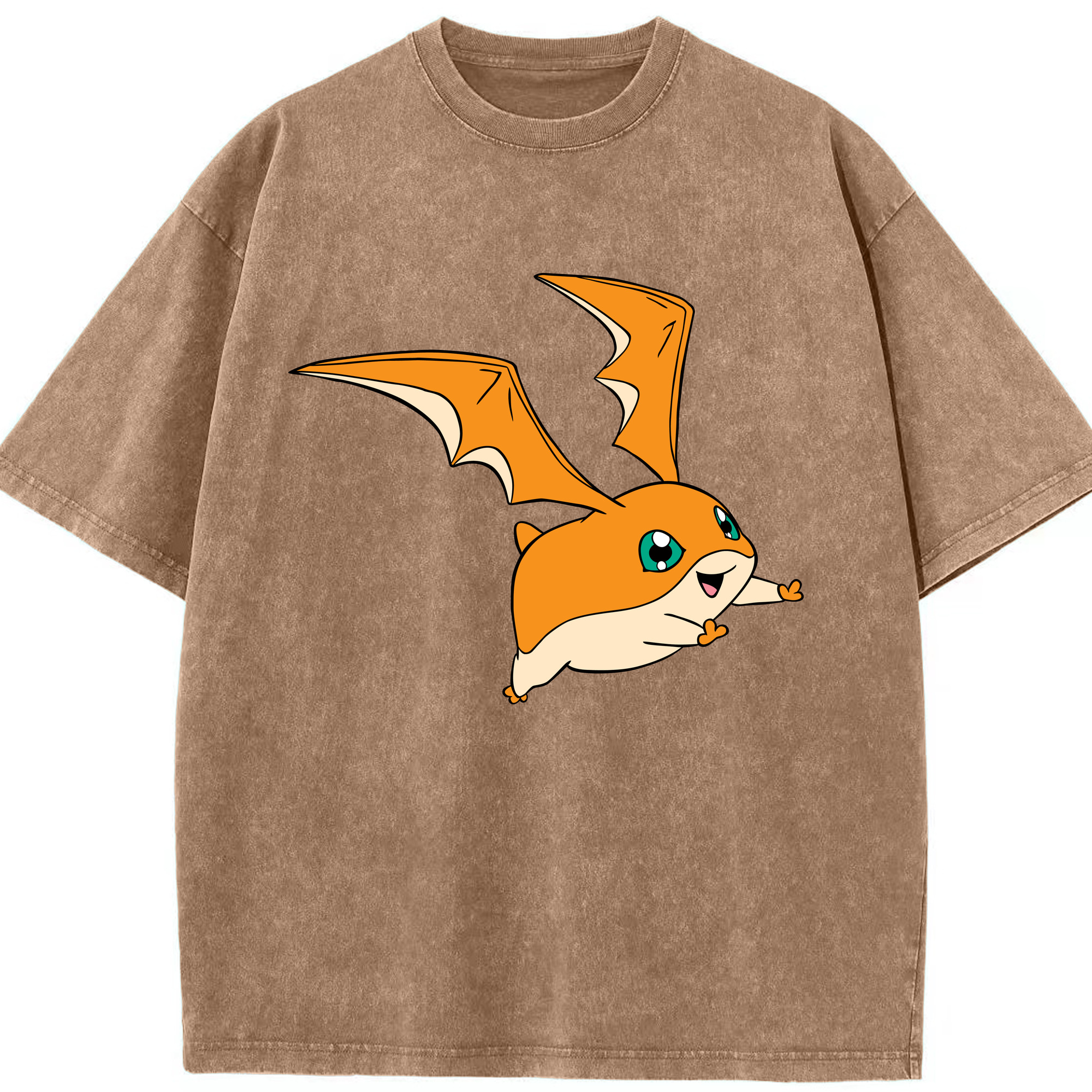 （画像用） Digimon デジタルモンスター/デジモン 綿100% ヴィンテージ風 半袖Tシャツ（フロントプリント）