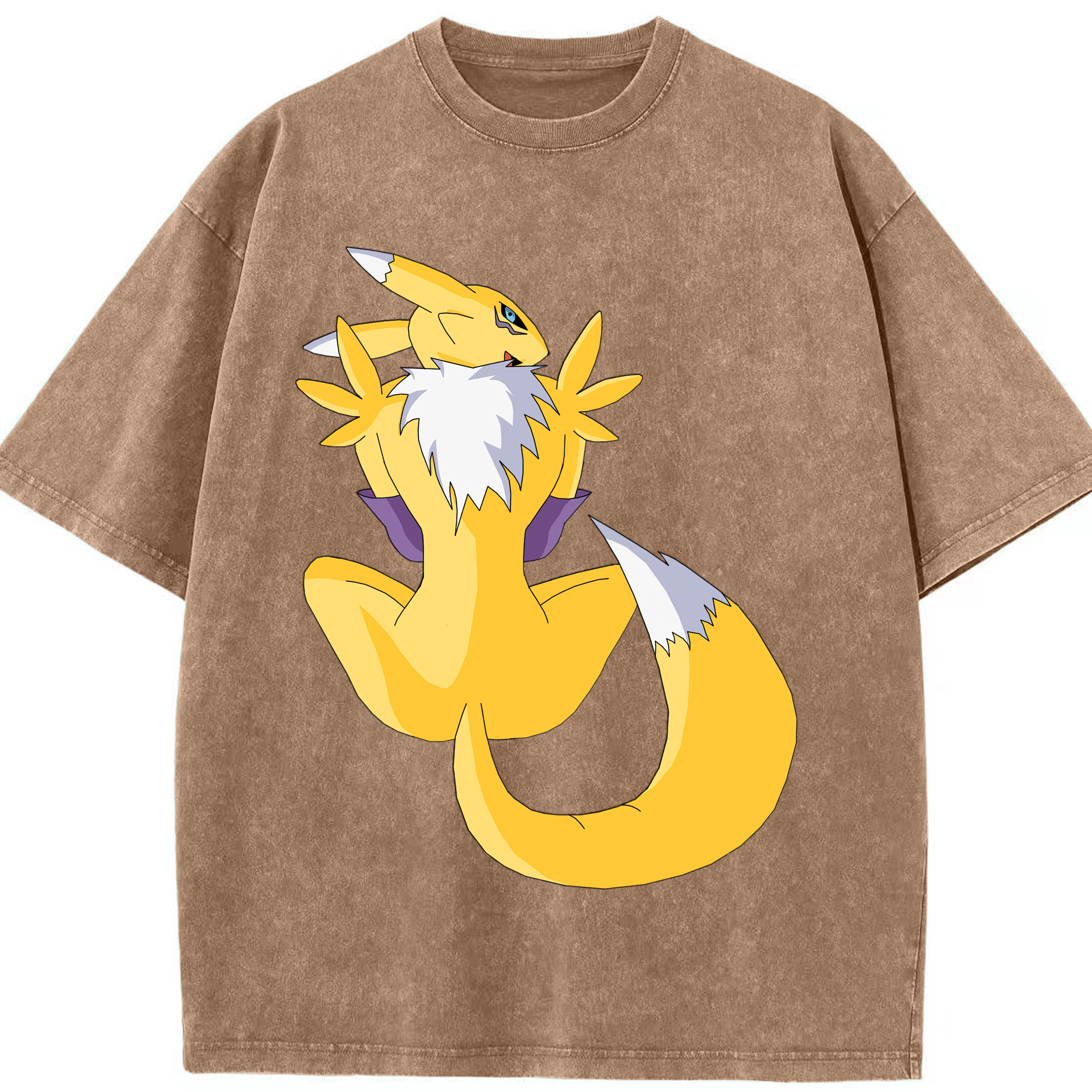 （画像用） Digimon デジタルモンスター/デジモン 綿100% ヴィンテージ風 半袖Tシャツ（フロントプリント）