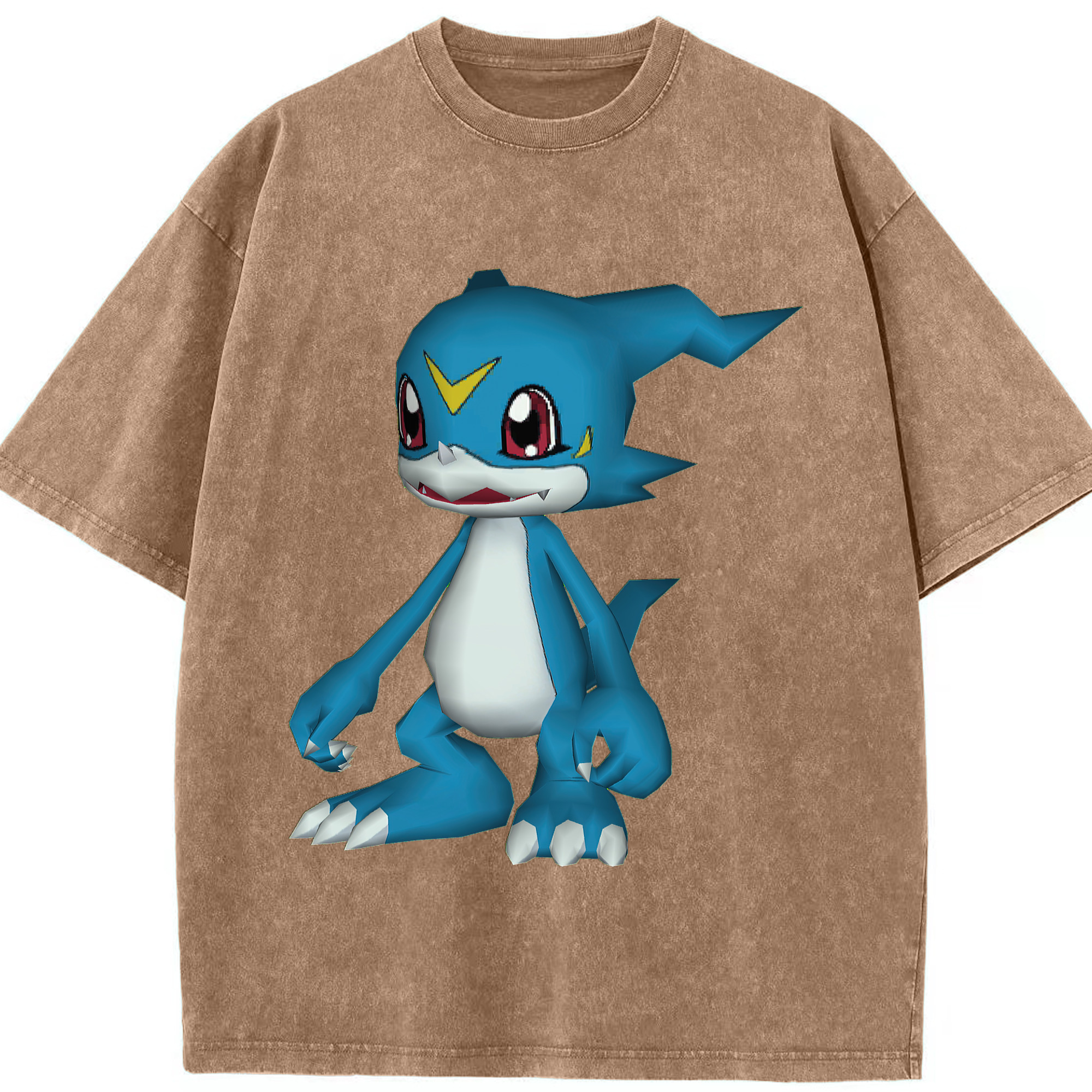 （画像用） Digimon デジタルモンスター/デジモン 綿100% ヴィンテージ風 半袖Tシャツ（フロントプリント）