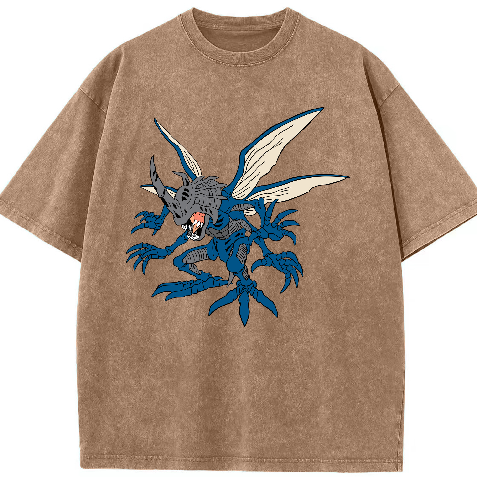 （画像用） Digimon デジタルモンスター/デジモン 綿100% ヴィンテージ風 半袖Tシャツ（フロントプリント）