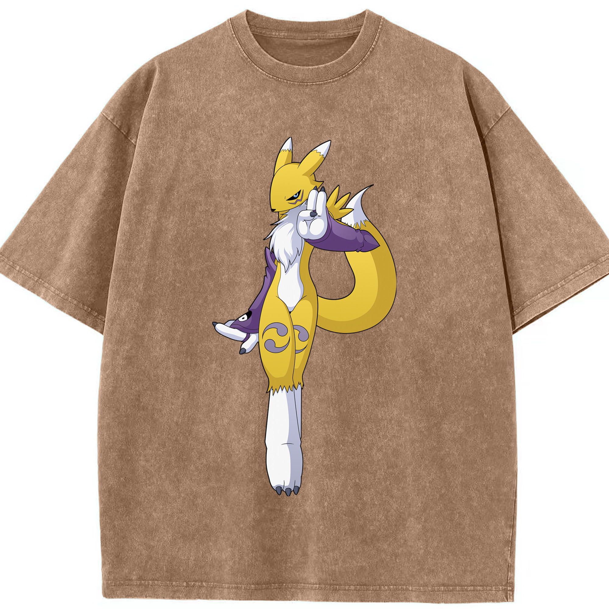 （画像用） Digimon デジタルモンスター/デジモン 綿100% ヴィンテージ風 半袖Tシャツ（フロントプリント）