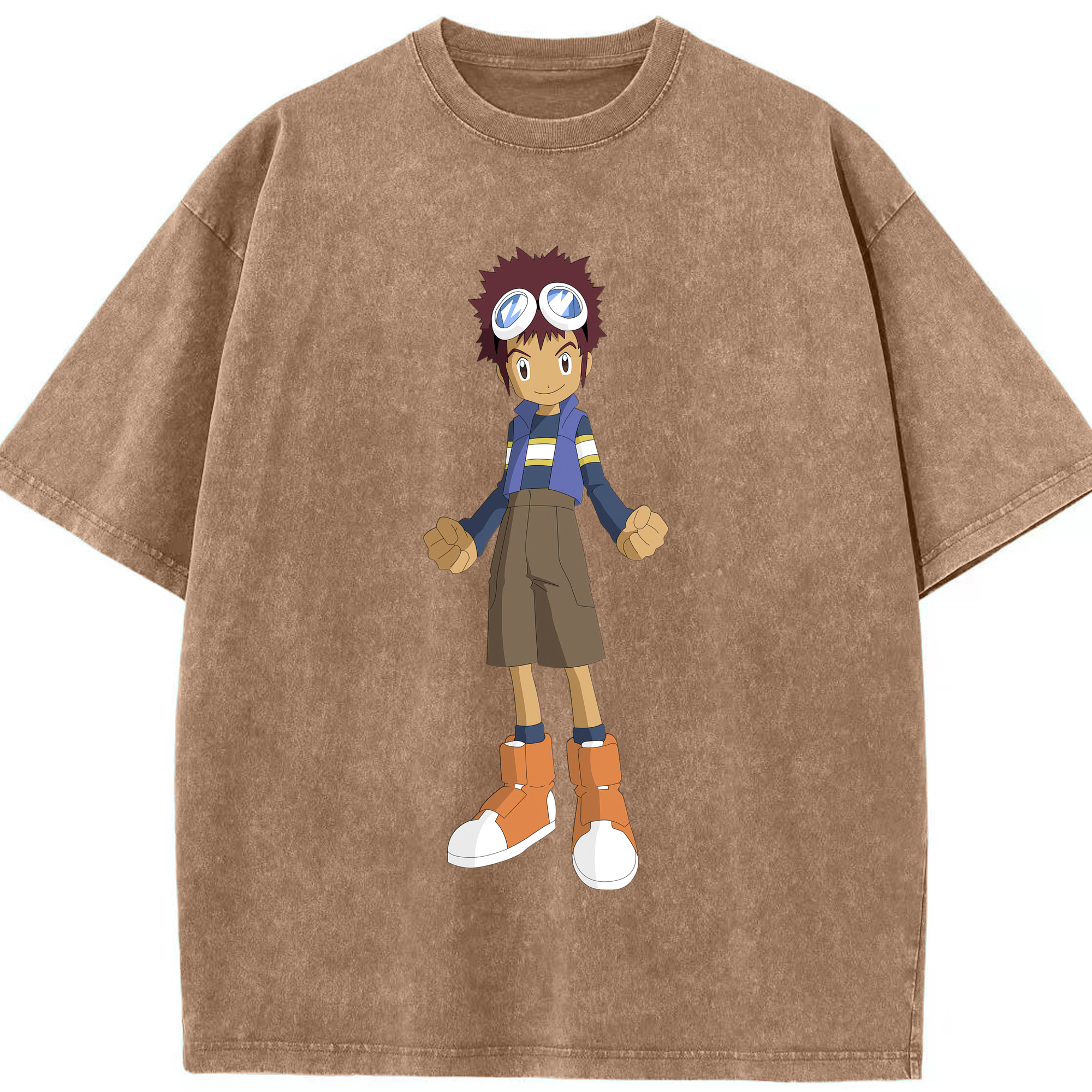 （画像用） Digimon デジタルモンスター/デジモン 綿100% ヴィンテージ風 半袖Tシャツ（フロントプリント）