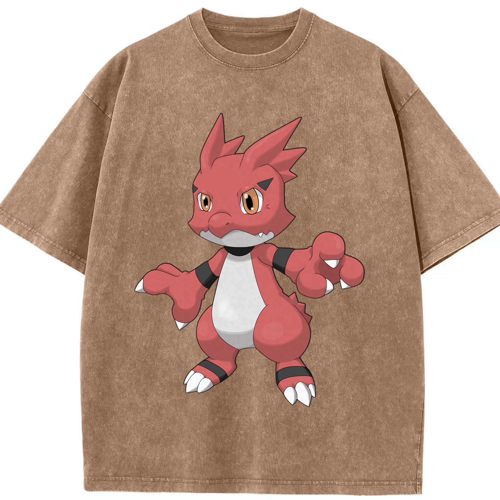 （画像用） Digimon デジタルモンスター/デジモン 綿100% ヴィンテージ風 半袖Tシャツ（フロントプリント）