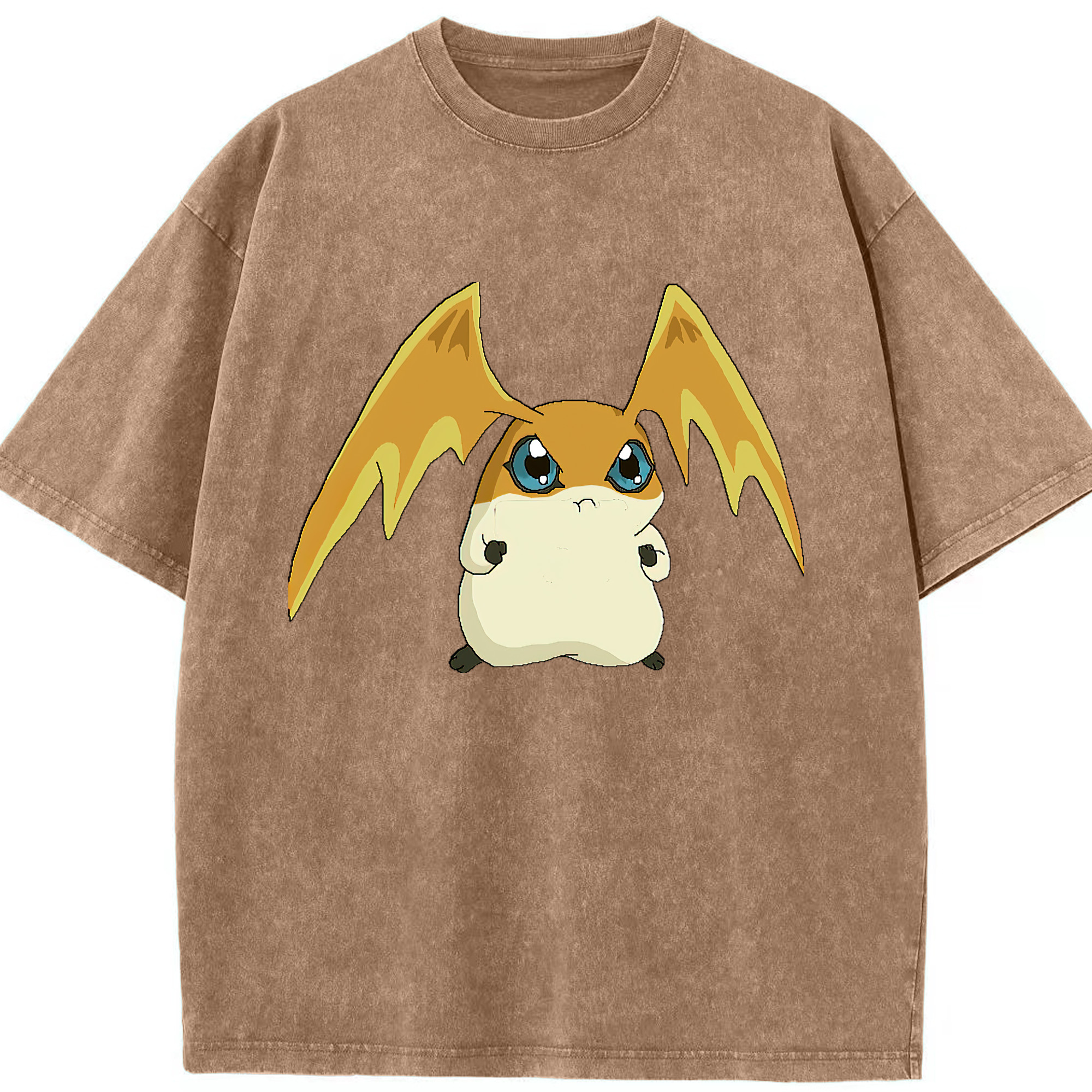 （画像用） Digimon デジタルモンスター/デジモン 綿100% ヴィンテージ風 半袖Tシャツ（フロントプリント）
