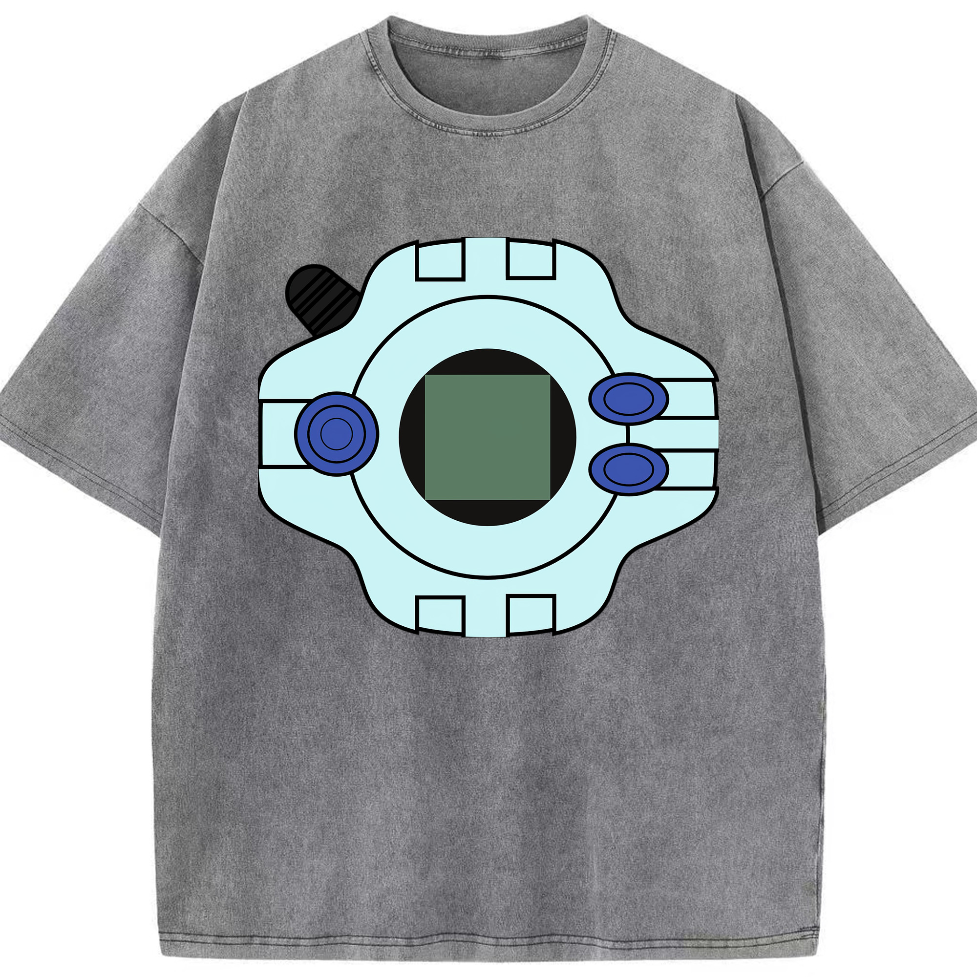 （画像用） Digimon デジタルモンスター/デジモン 綿100% ヴィンテージ風 半袖Tシャツ（フロントプリント）